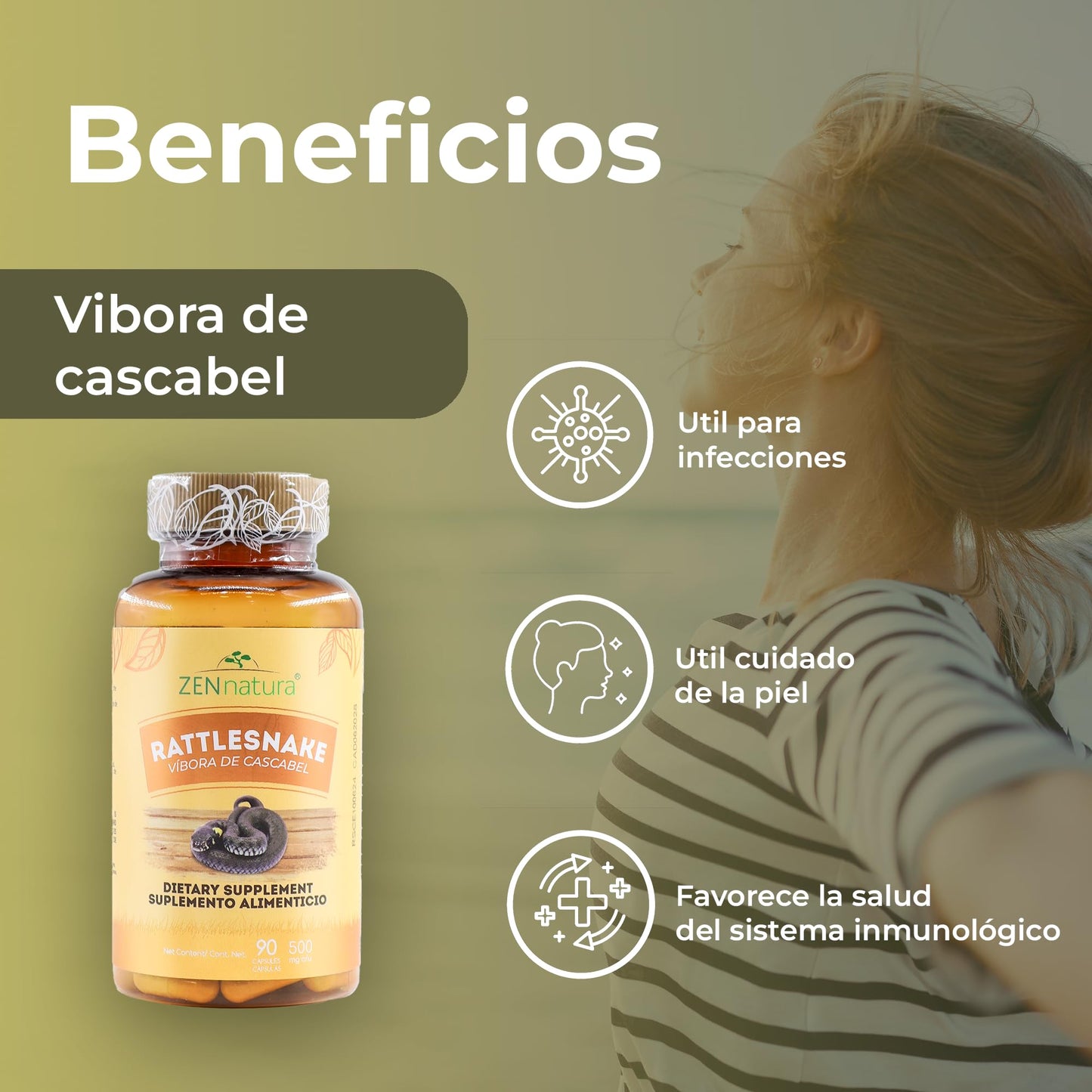 Zen Natura Vibora de Cascabel Capsules 90 Count