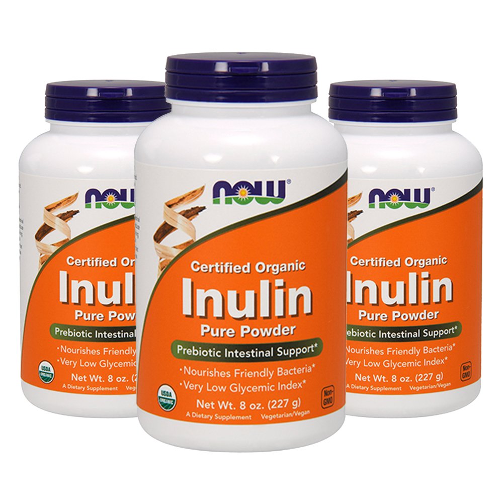 NOW Foods Inulin Powder, Certified Organic, 24 oz