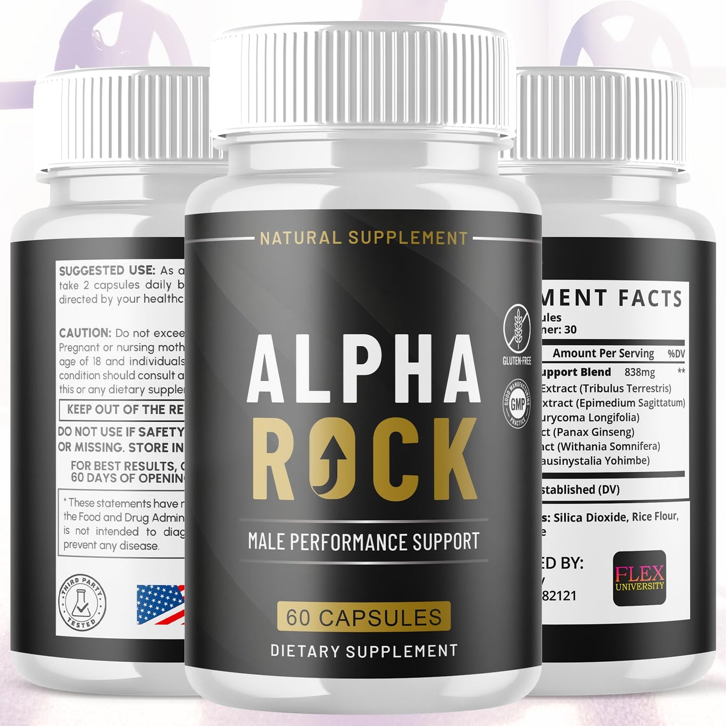 Flex University Alpha Rock Pills for Men Capsules 300