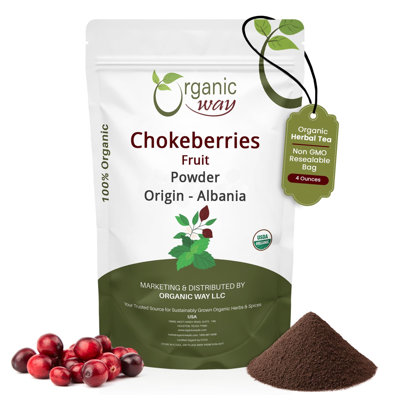 Organic Way Aronia Berry Powder, 8