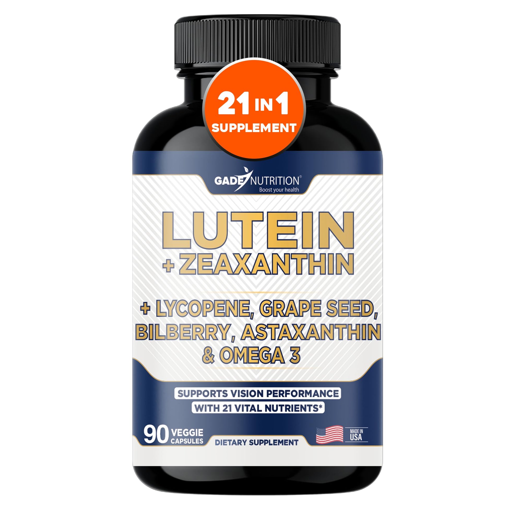 Gade Nutrition Lutein and Zeaxanthin Supplements Capsule 90 Count