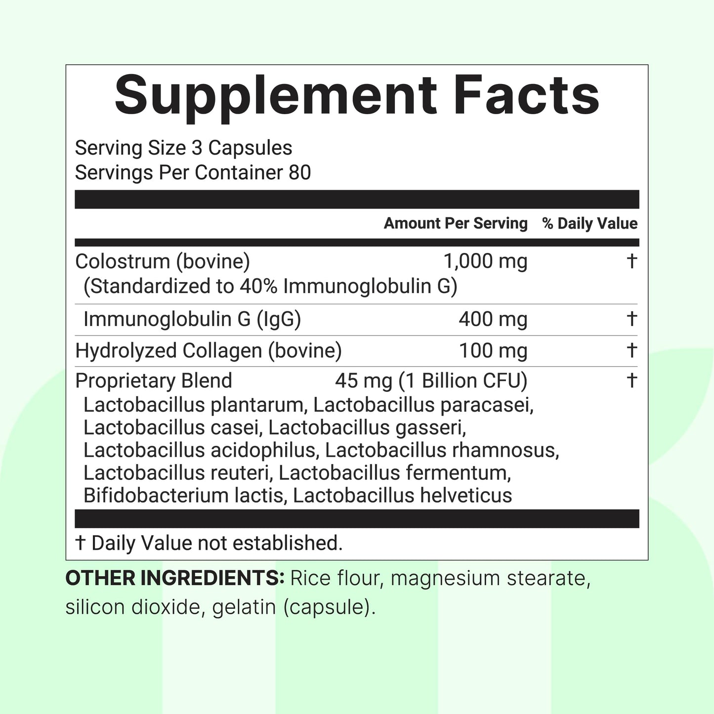 Micro Ingredients Bovine Colostrum Capsules 240 Count