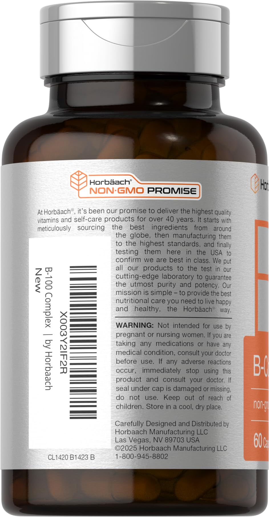 Horbäach B-100 Complex Vitamin 60 Capsules