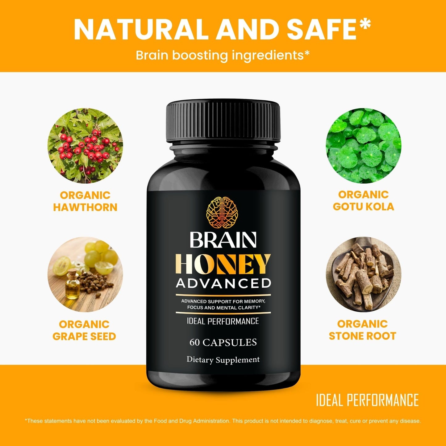 IDEAL PERFORMANCE Brain Honey 300 Capsules