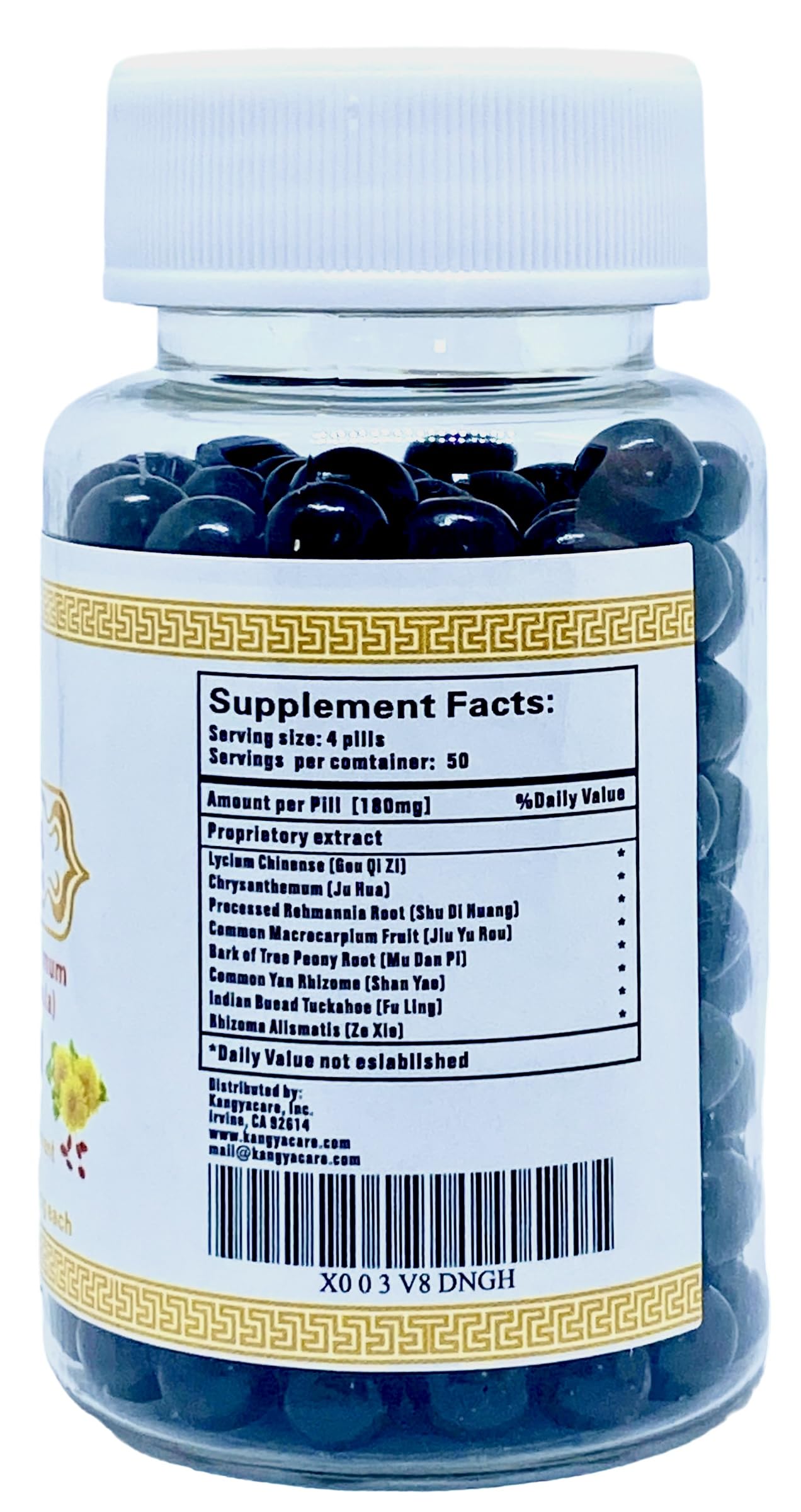 Kangyacare Qi Ju Di Huang Wan Lycium, Chrysanthemum & Rehmannia Formula Tablet, 200 Tablets