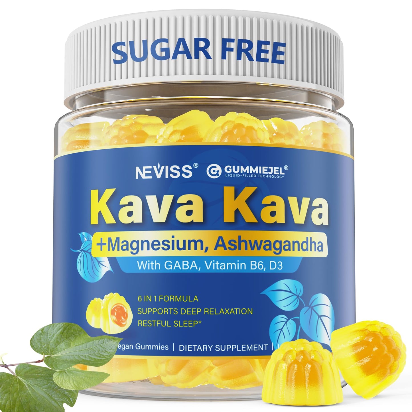 NEVISS Kava Kava Gummies 60 Count