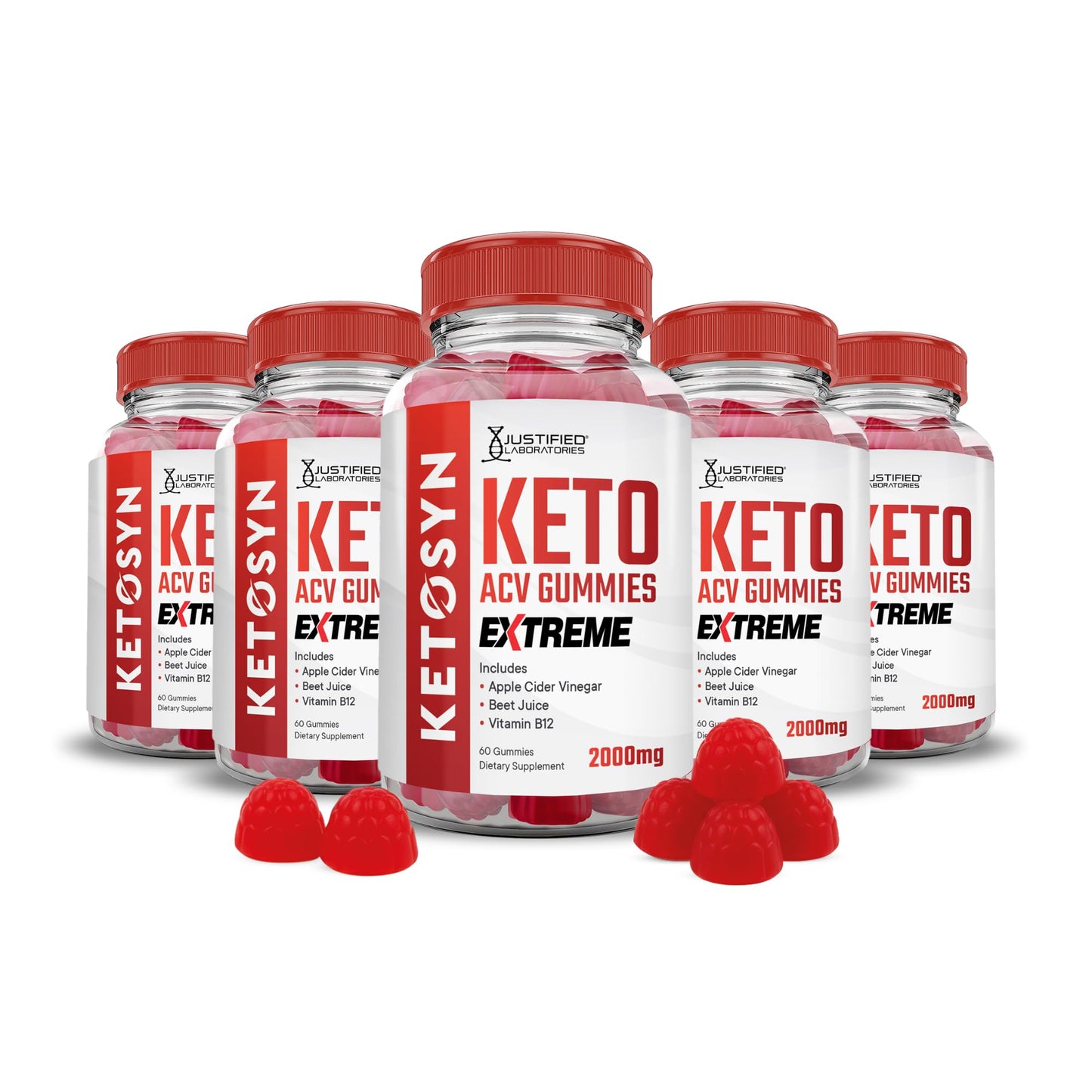 Justified Laboratories Ketosyn Keto ACV Gummies Extreme (2000 mg) 300 Gummies