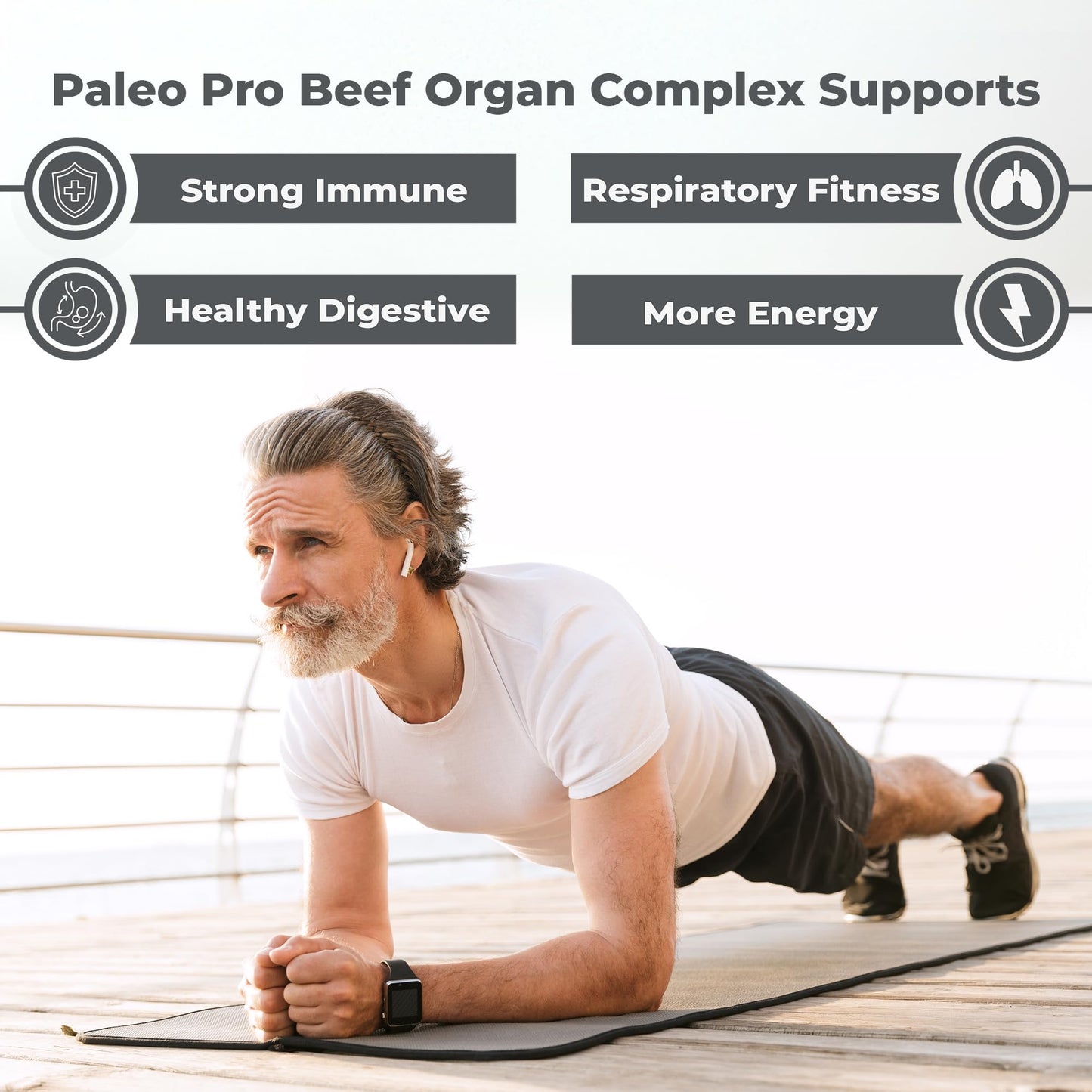 Paleo Pro O.G. Blend Premium Beef Organs Capsules, 180 Count
