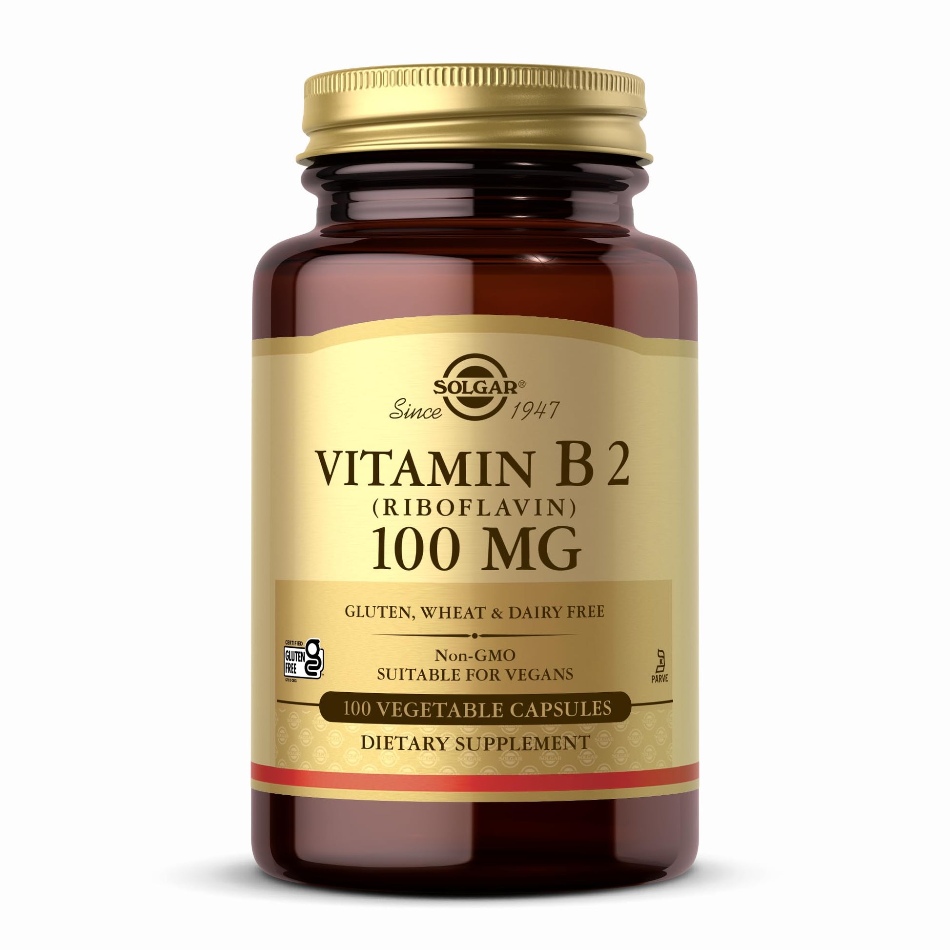 Solgar Vitamin B2 (Riboflavin) 100mg Capsules 200