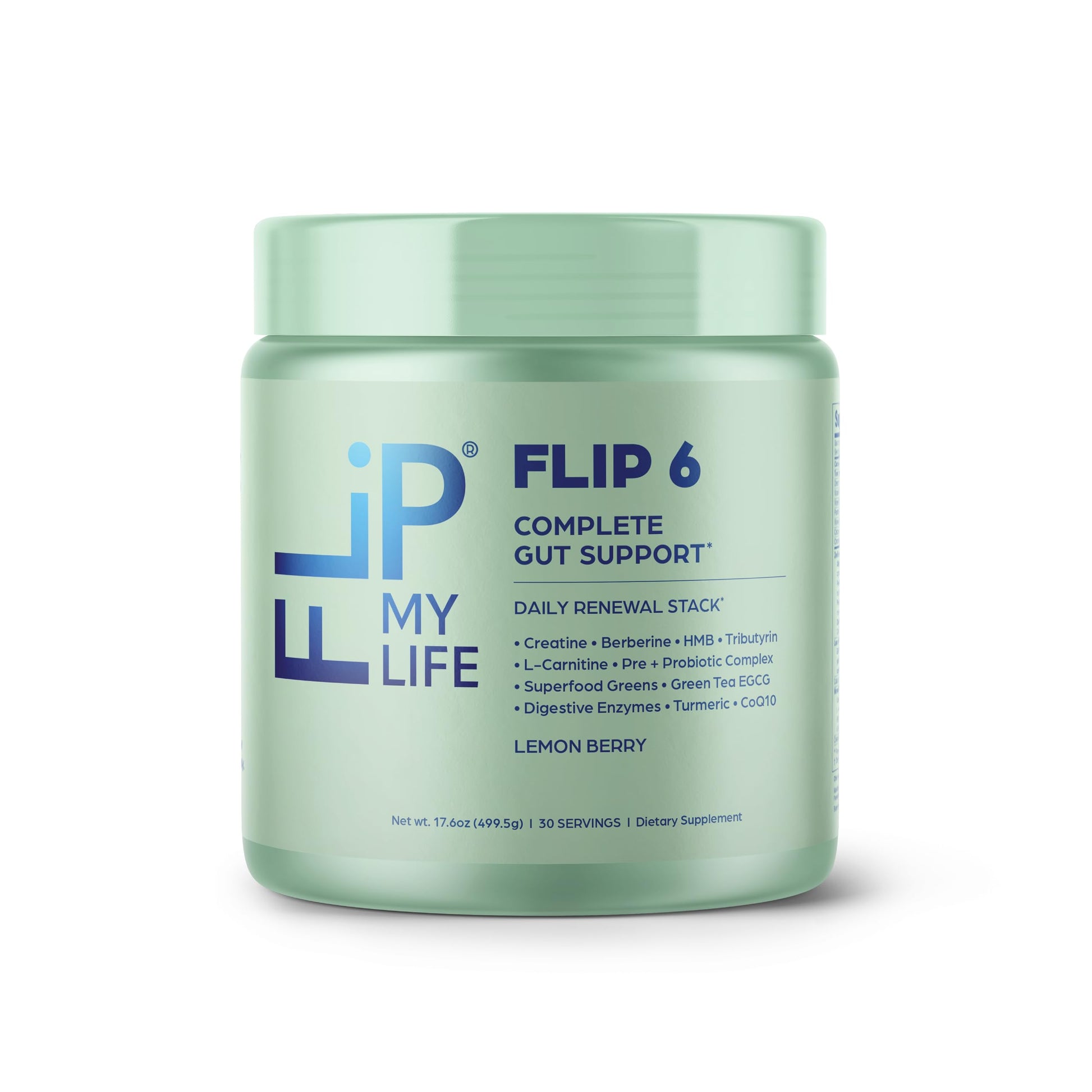 Flip My Life FLIP 6 Gut Health Powder – Complete Gut Support, 30 Servings