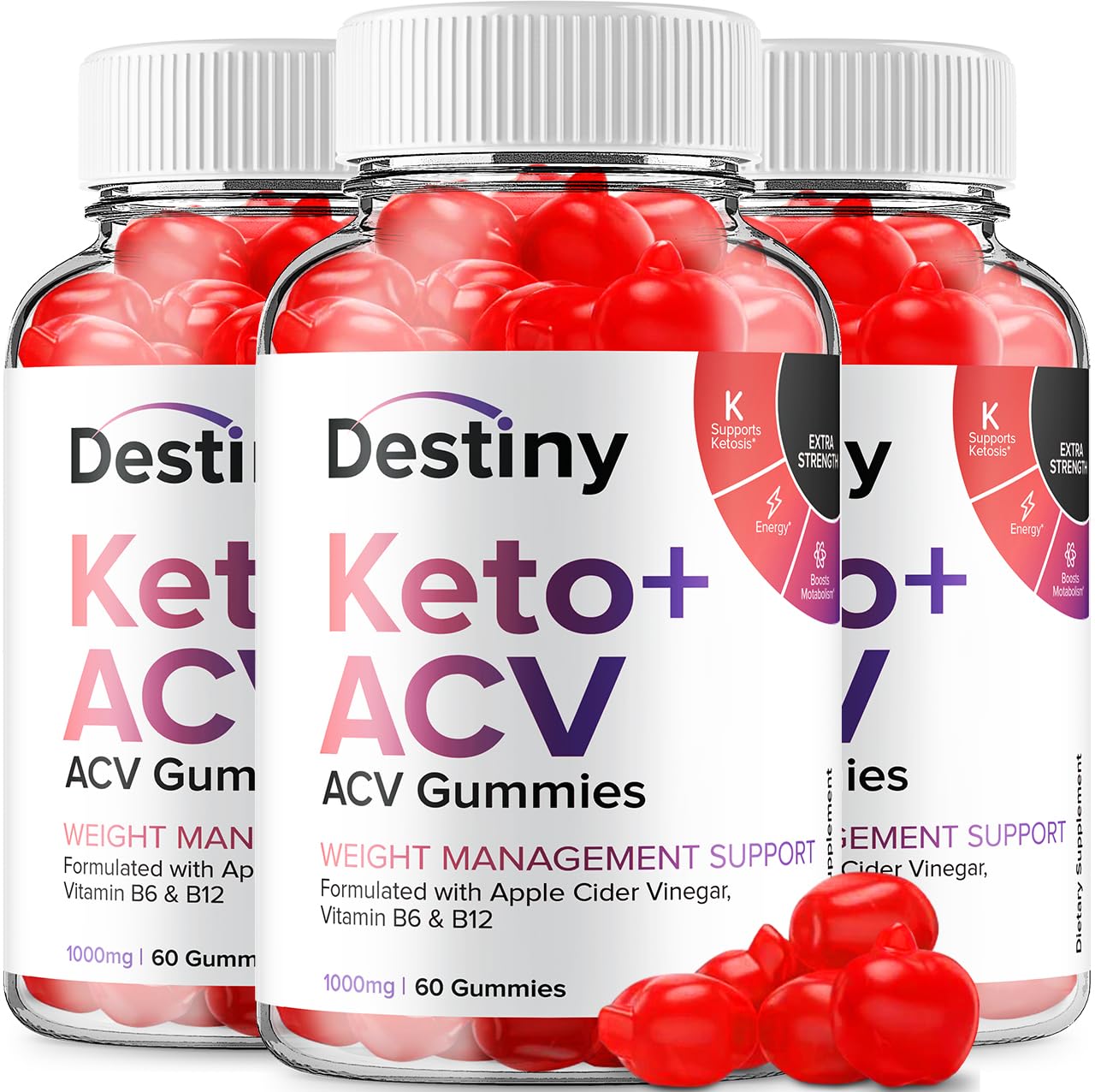 Indelo Destiny Keto ACV Gummies 180 Gummies