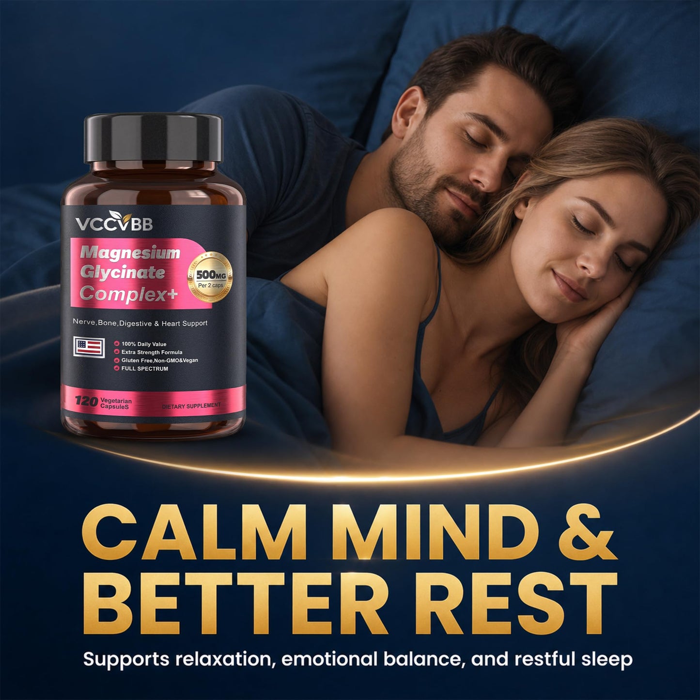 VCCVBB Magnesium Glycinate 500mg Capsule 120