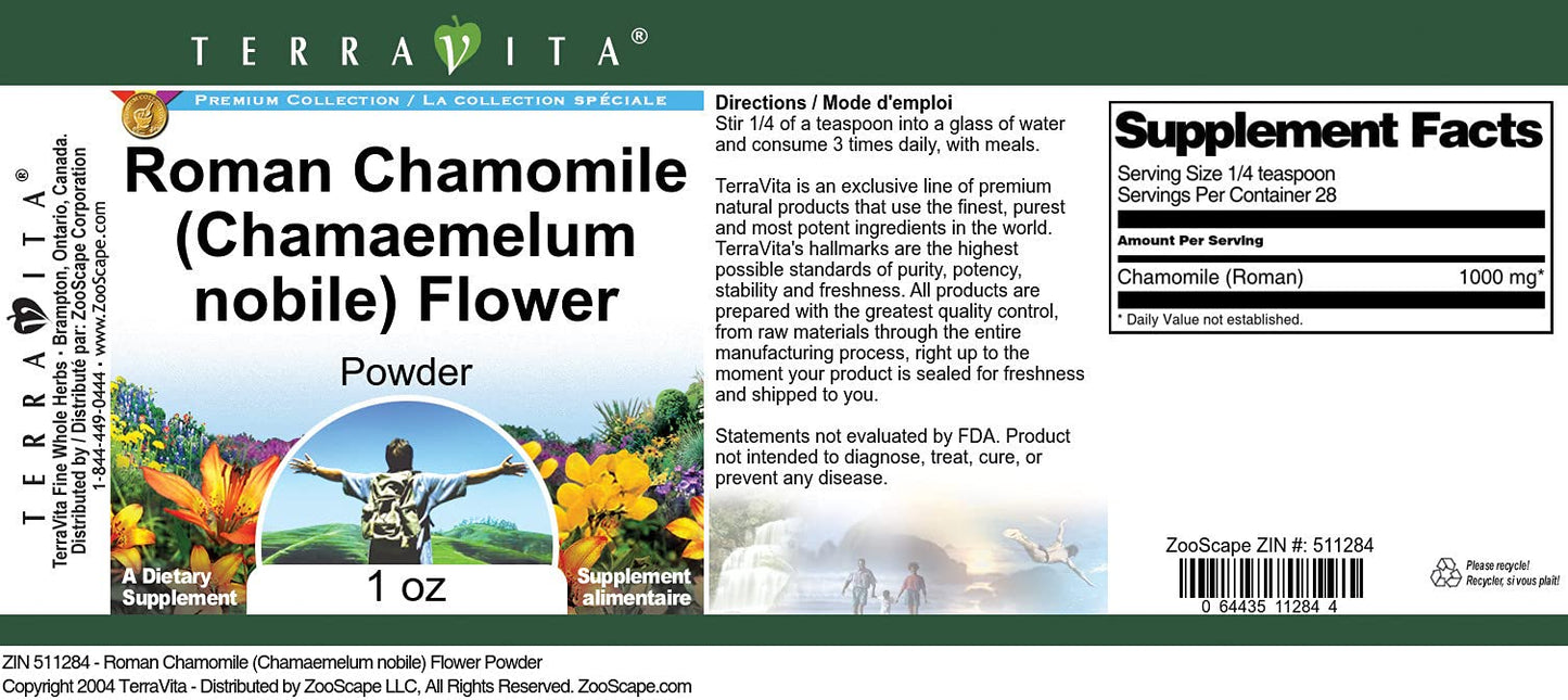 Terravita Roman Chamomile Flower Powder, 3 Pack