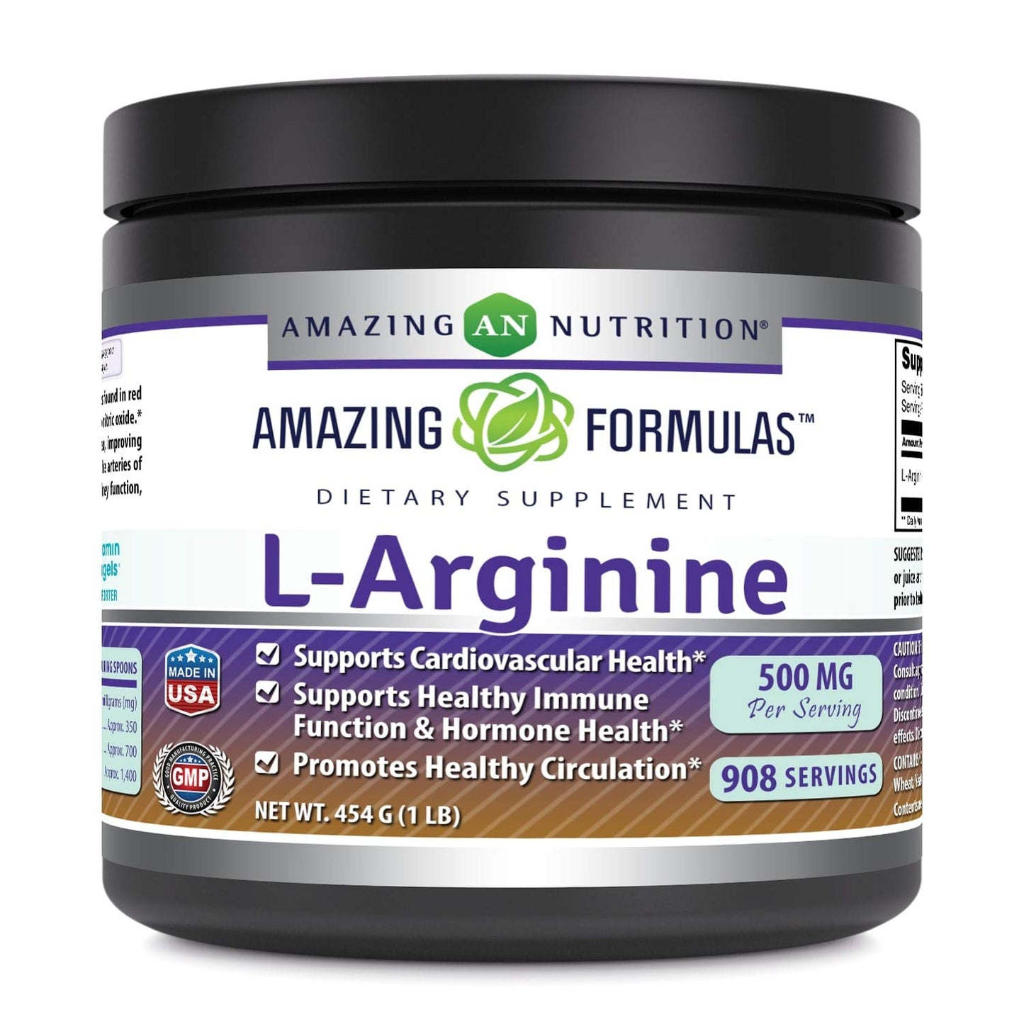 Amazing Nutrition L-Arginine Powder Supplement, 16 oz