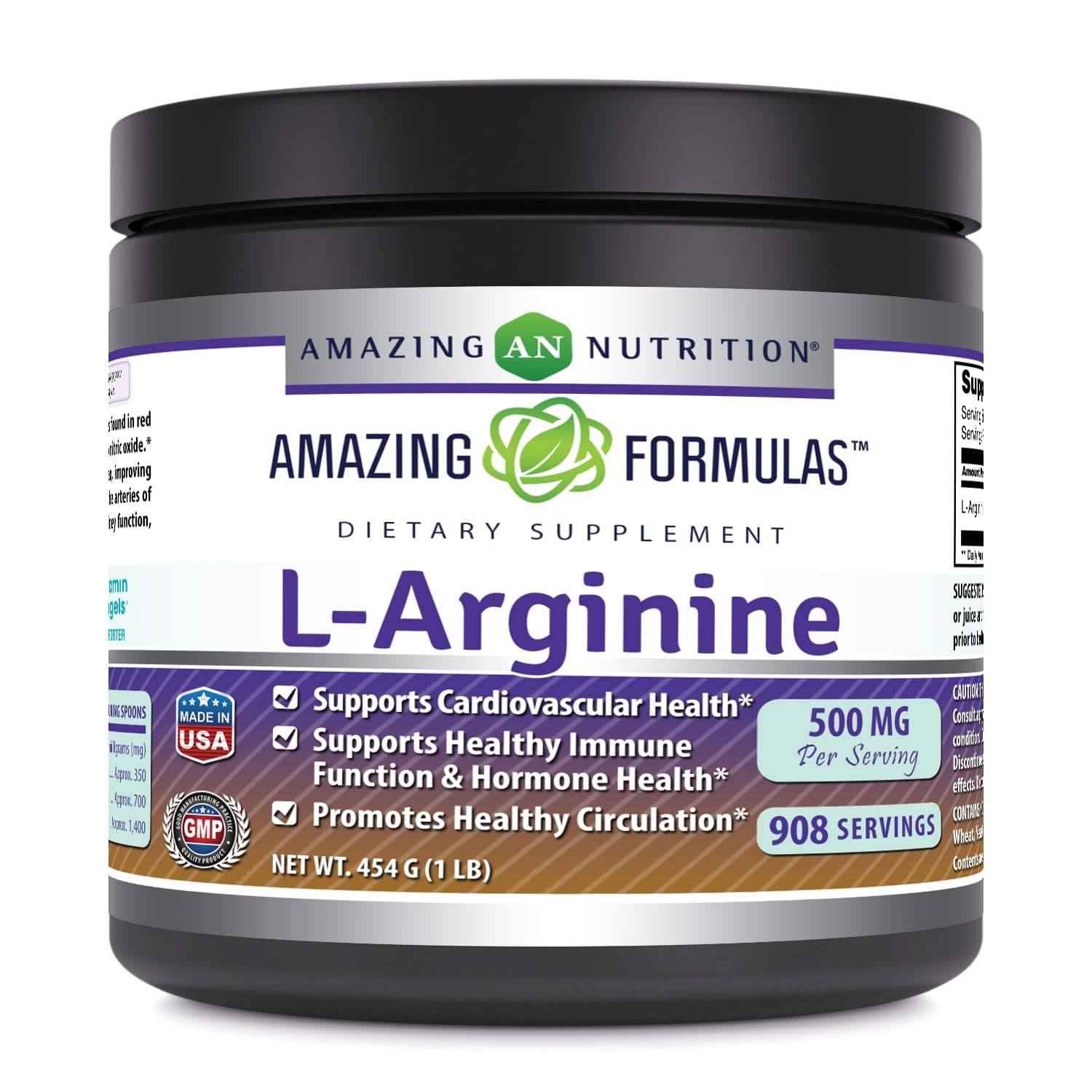 Amazing Nutrition L-Arginine Powder Supplement, 16 oz