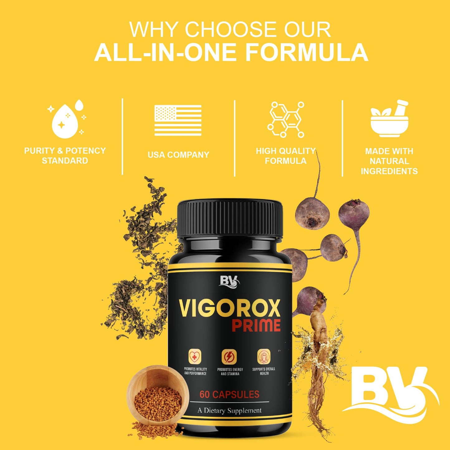 BLUE VIBE Vigorox Prime Advanced Performance Support 180 Capsules