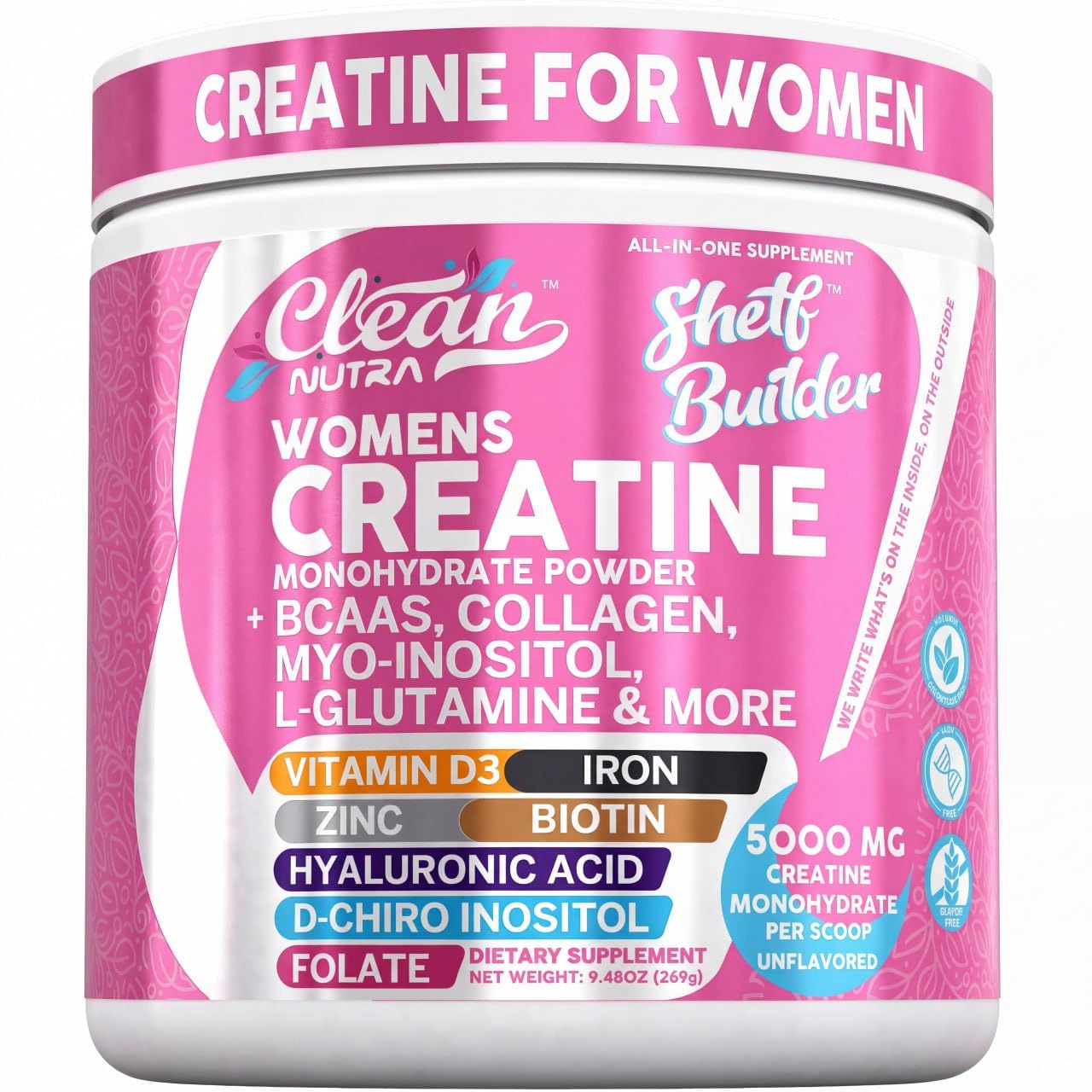 Clean Nutraceuticals Creatine Monohydrate Powder 9.48 Ounces