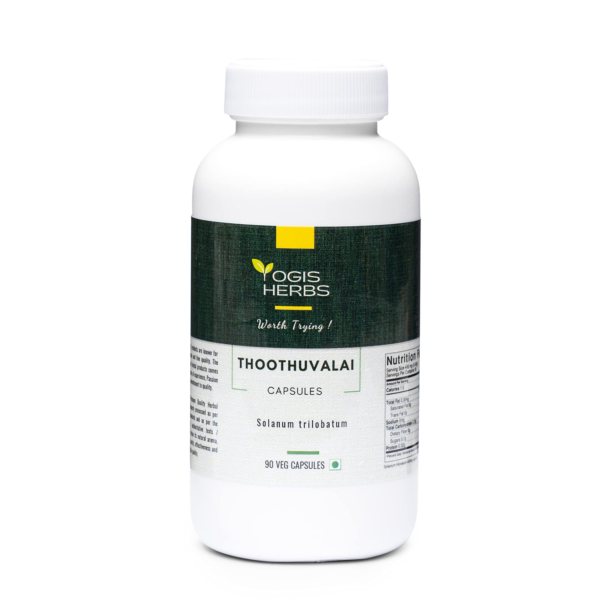 YOGIS HERBS Thoothuvalai (Solanum Trilobatum) Capsules 90