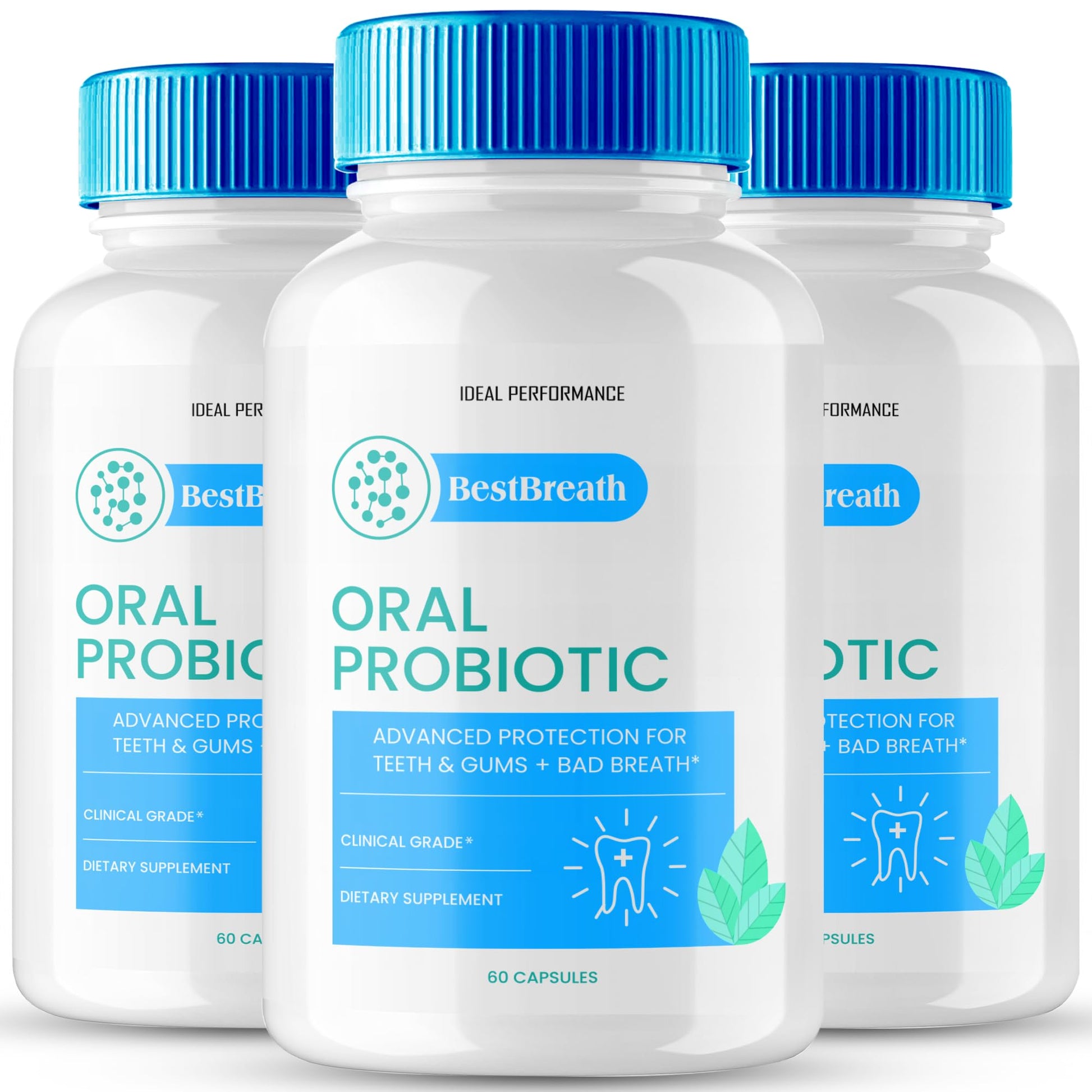 IDEAL PERFORMANCE Best Breath Oral Probiotic Capsules 180 Capsules