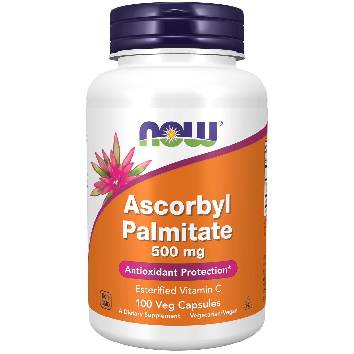 NOW Foods Ascorbyl Palmitate 500 mg Esterified Vitamin C Capsules, 100 Count