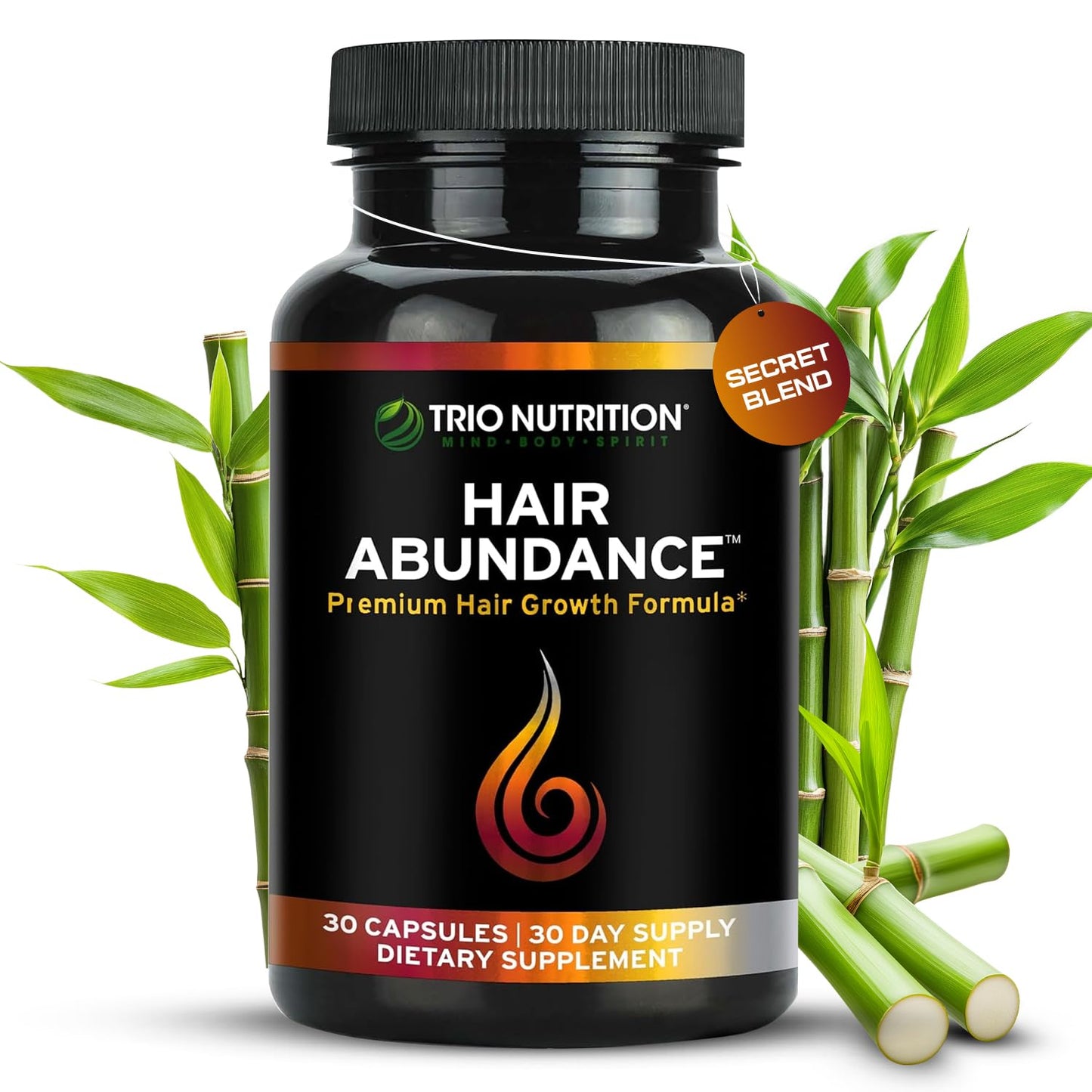 TRIO NUTRITION Hair Abundance Biotin 10,000mcg: Hair Growth, Skin & Nails Gummy, 30 Count