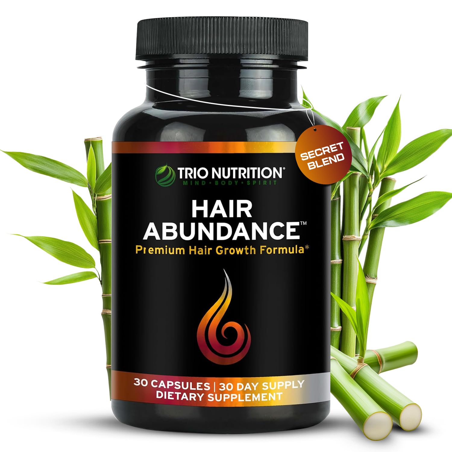 TRIO NUTRITION Hair Abundance Biotin 10,000mcg: Hair Growth, Skin & Nails Gummy, 30 Count