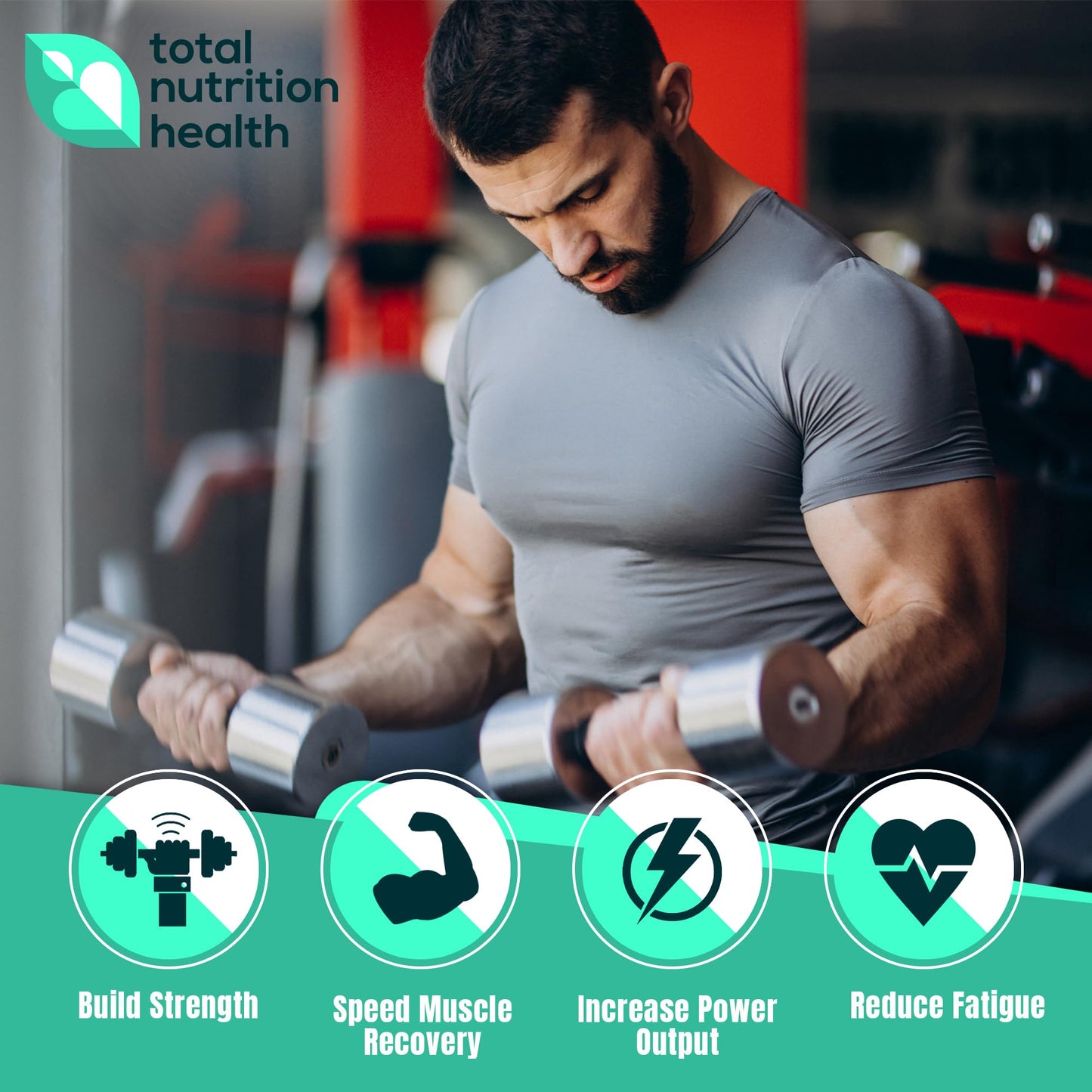 Total Nutrition Health Creatine Monohydrate Powder 10.61 Ounces