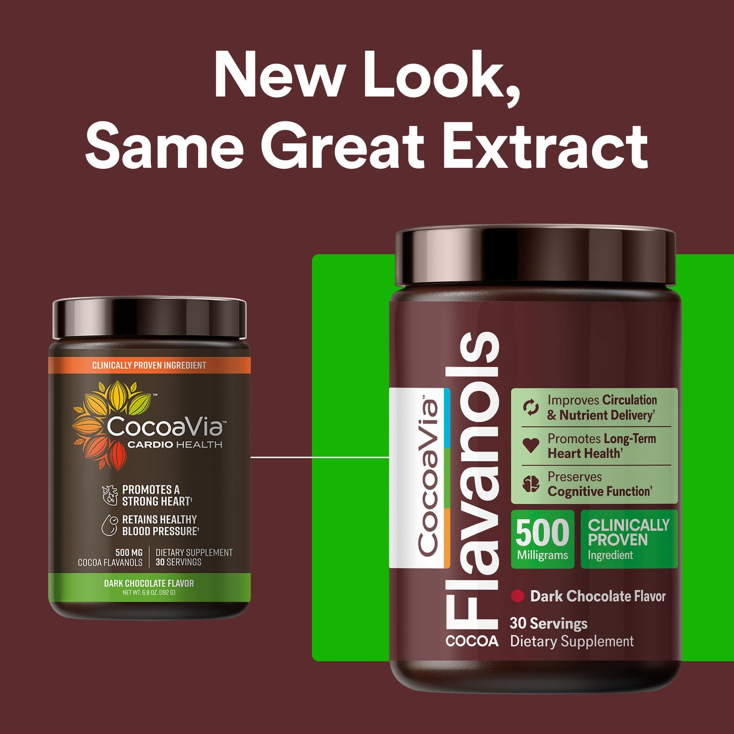 CocoaVia Cocoa Flavanols 500mg Powder 13.6 oz