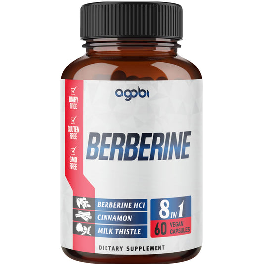 agobi Berberine Supplement with Ceylon, Milk Thistle, Turmeric, Elderberry & More, 60 Capsules