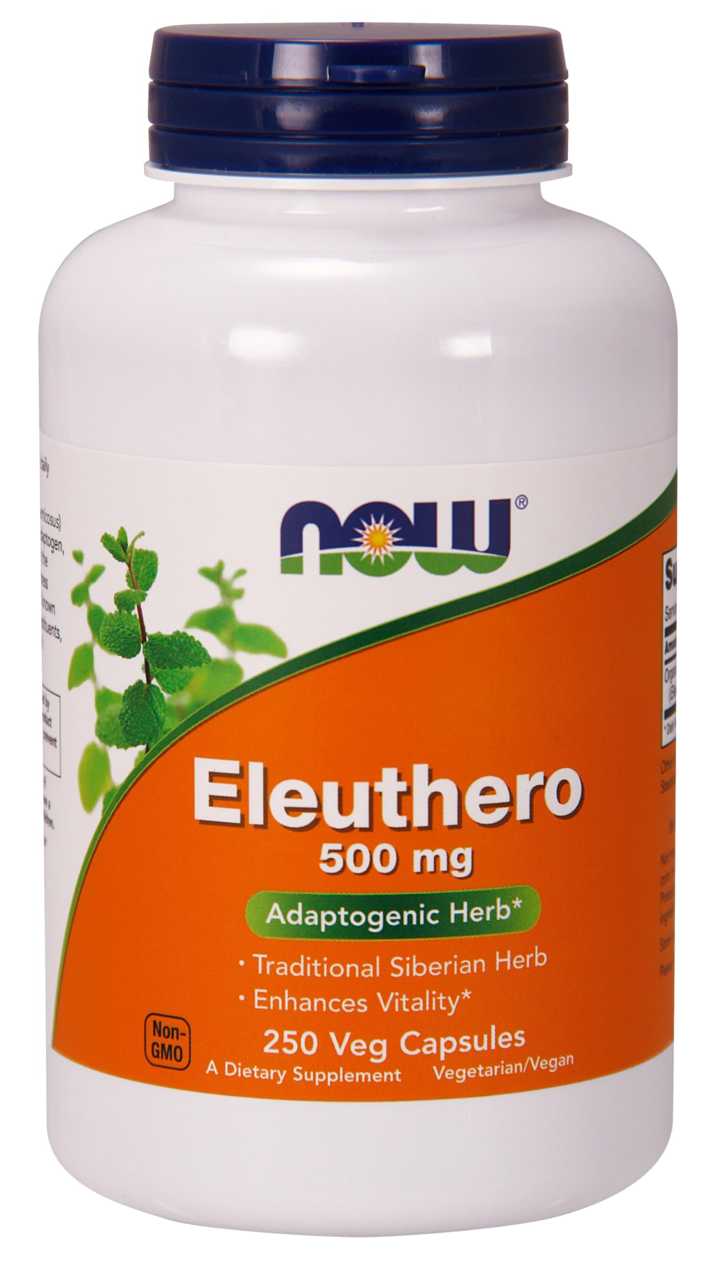 NOW Foods Eleuthero 500mg Capsule, 250 Capsules