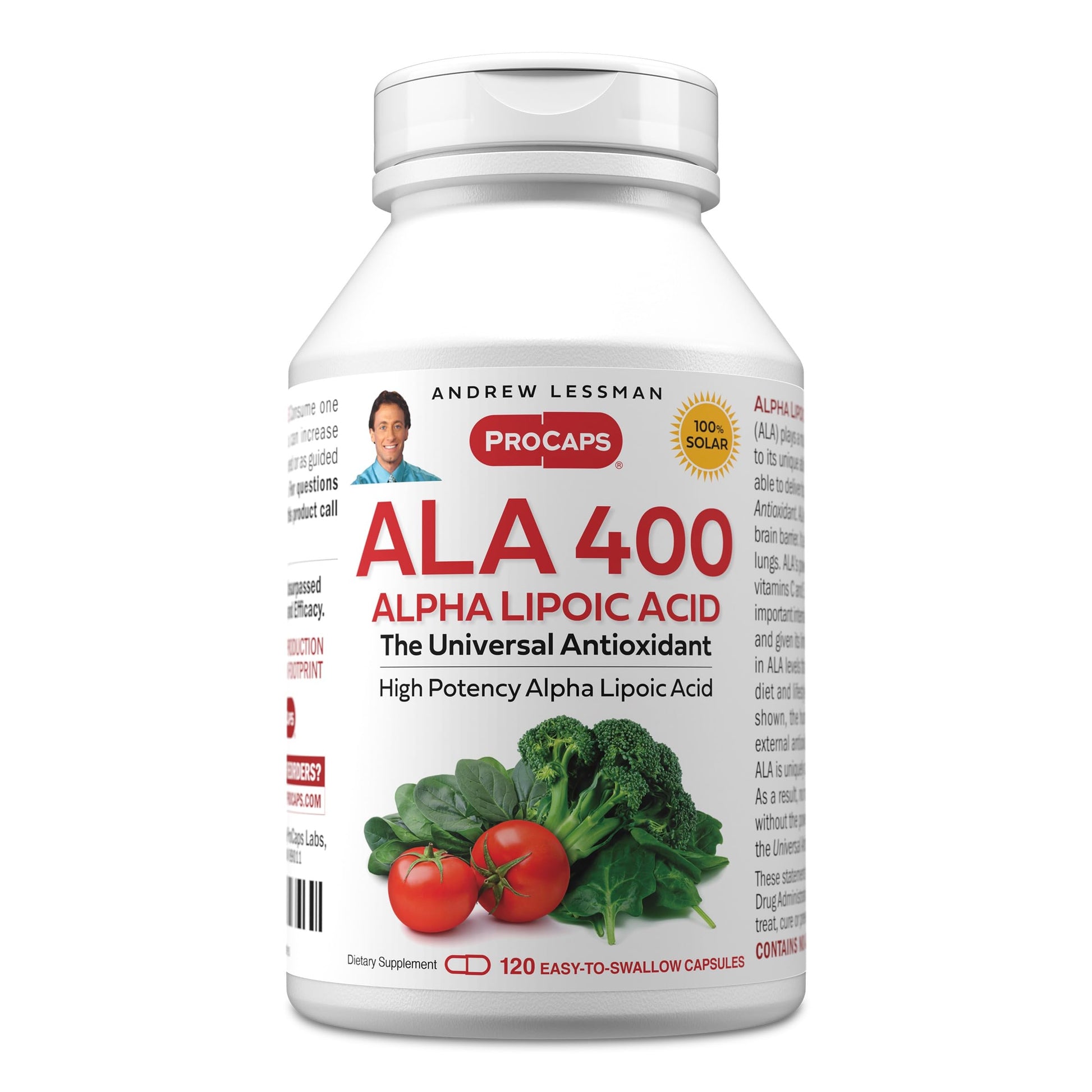 Andrew Lessman ProCaps Alpha Lipoic Acid (ALA) 400mg 120 Capsules