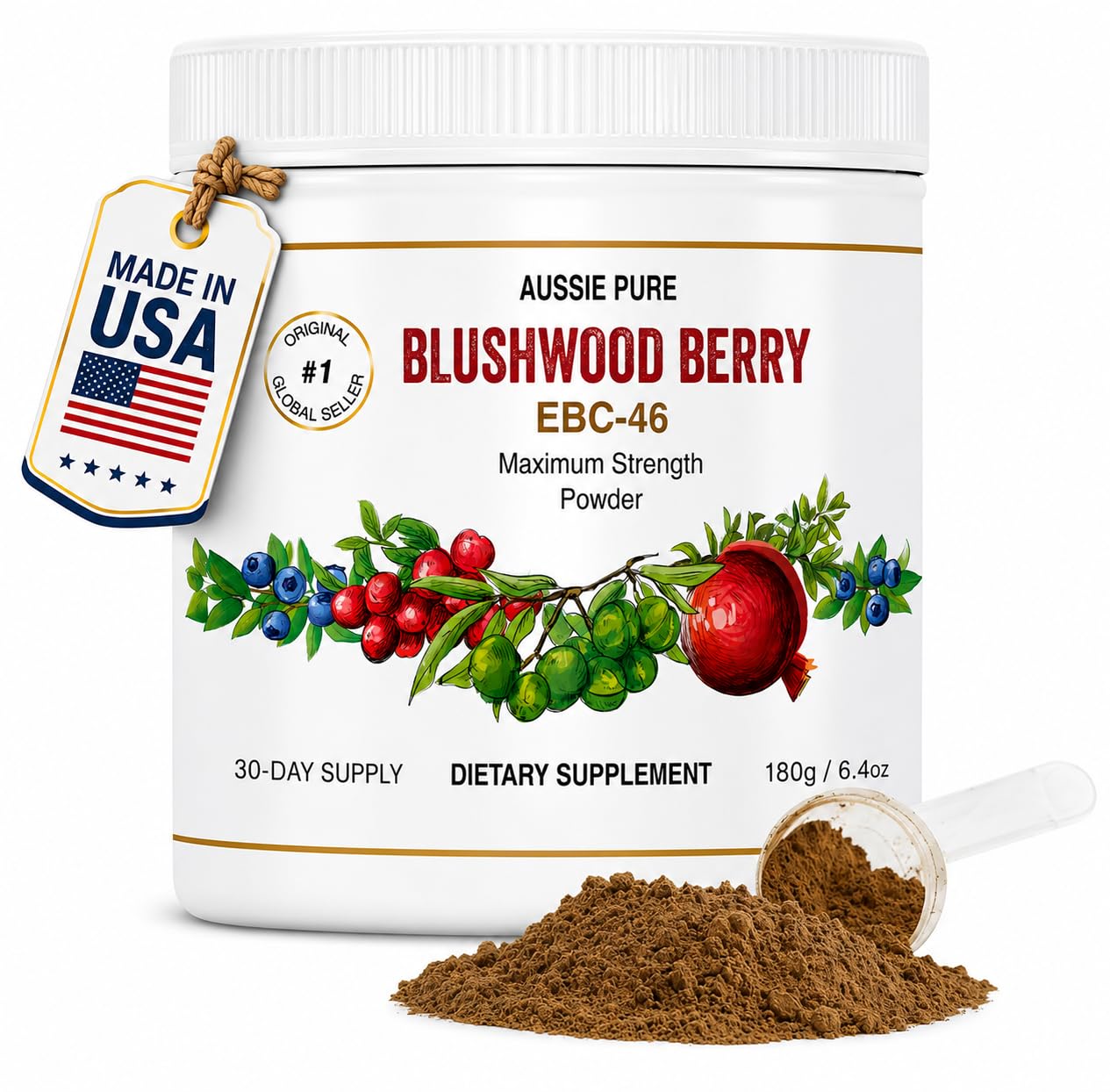 Aussie Pure Blushwood Berry EBC-46 Powder, 6.4 oz