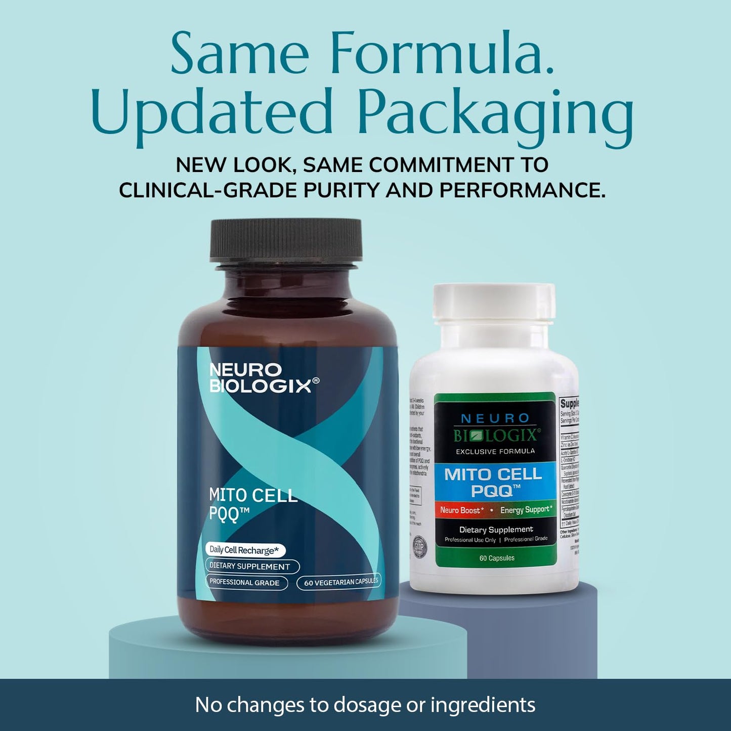 Neurobiologix Mito Cell PQQ Energy & Focus Supplement with CoQ10, Vitamin C, NADH, Acetyl L Carnitine & Antioxidants for Cellular Health & Mitochondrial Support 60 Capsules