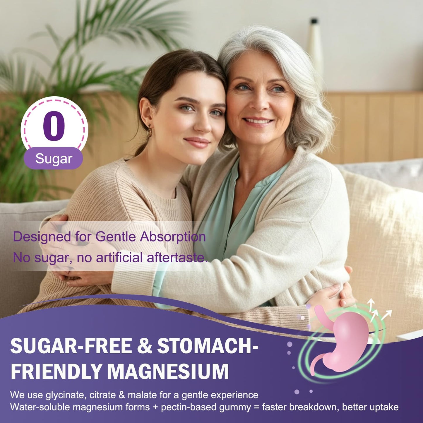 ABYSSUS Magnesium 12-in-1 Complex Gummies for Women, Daily Wellness, 60 Count
