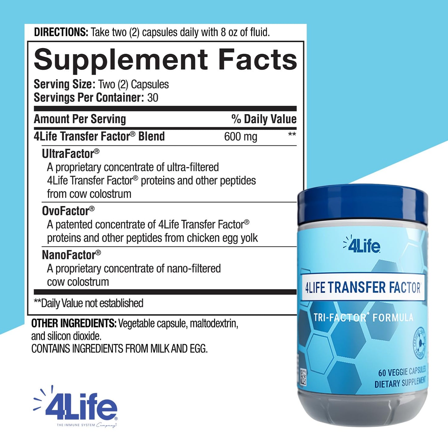 4Life Transfer Factor Tri Factor Formula Capsules 60 Count
