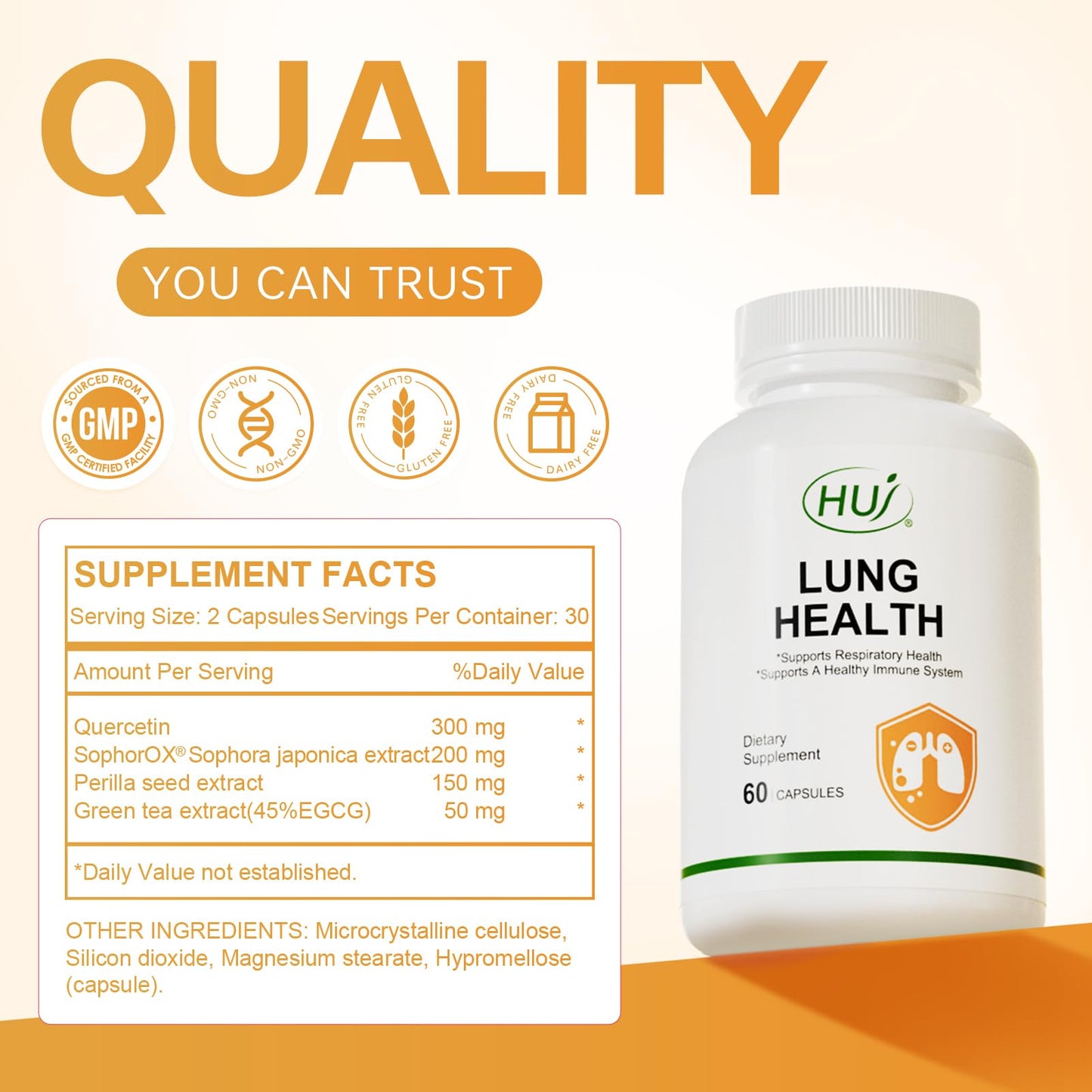 HUJ Lung Health Supplement Capsule, 60 Capsules