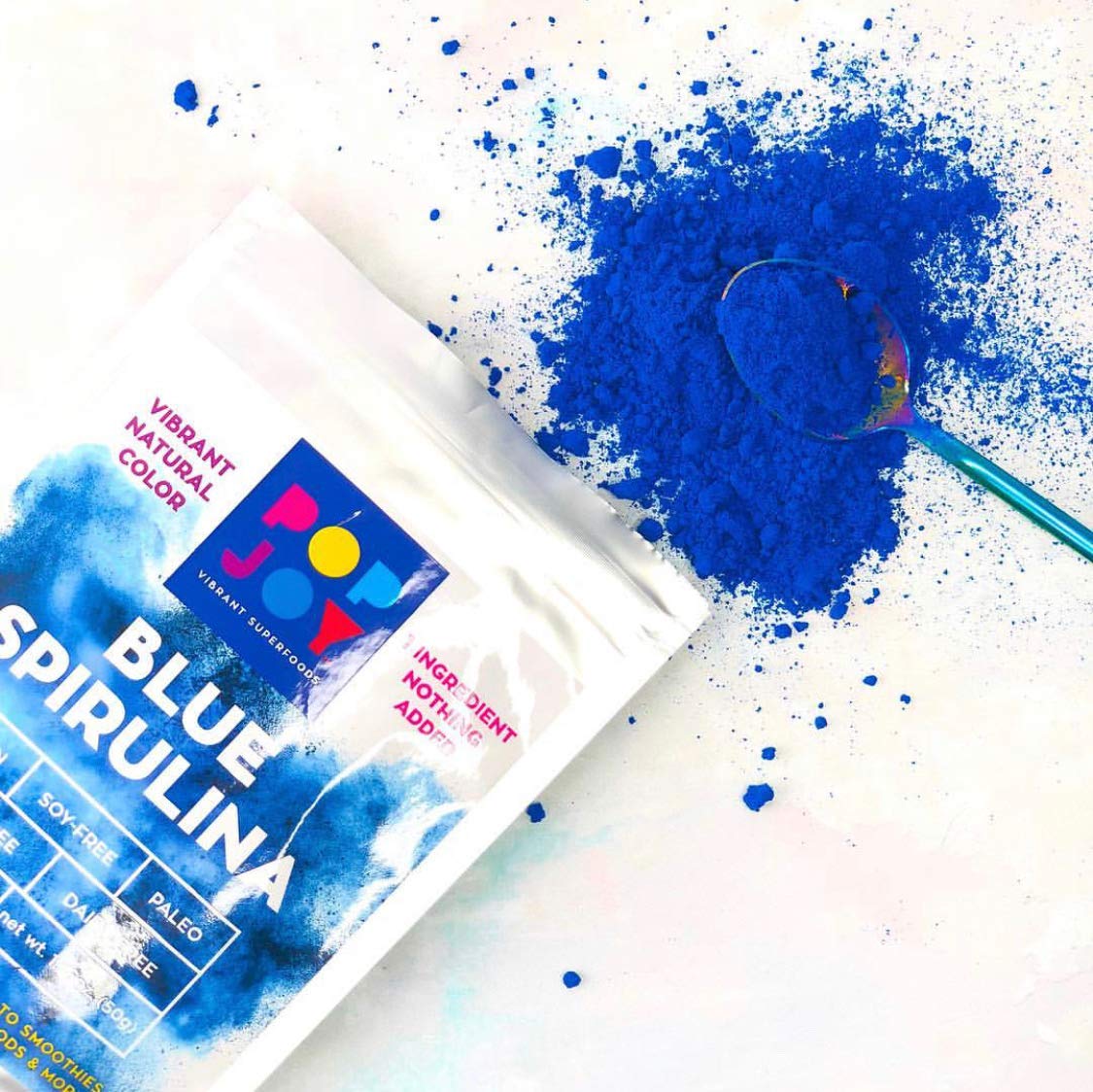 POP JOY 100% Blue Spirulina Powder, 1.76 Ounce