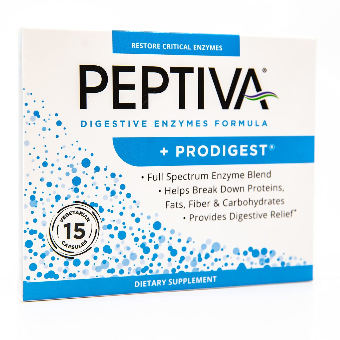 Peptiva Digestive Enzyme Supplement + ProDigest 15 Softgels