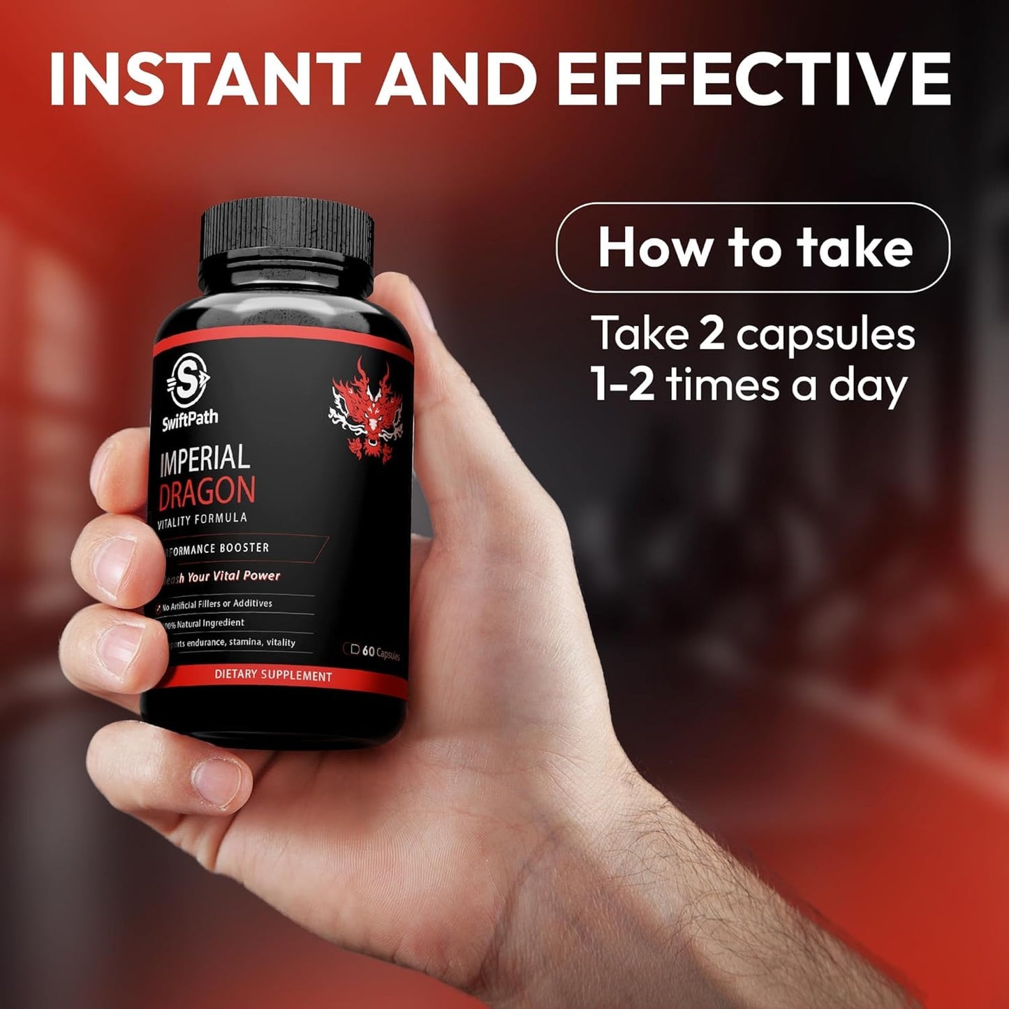 Swift Path Venture Imperial Dragon Daily Vitality Support for Men 60 Capsules