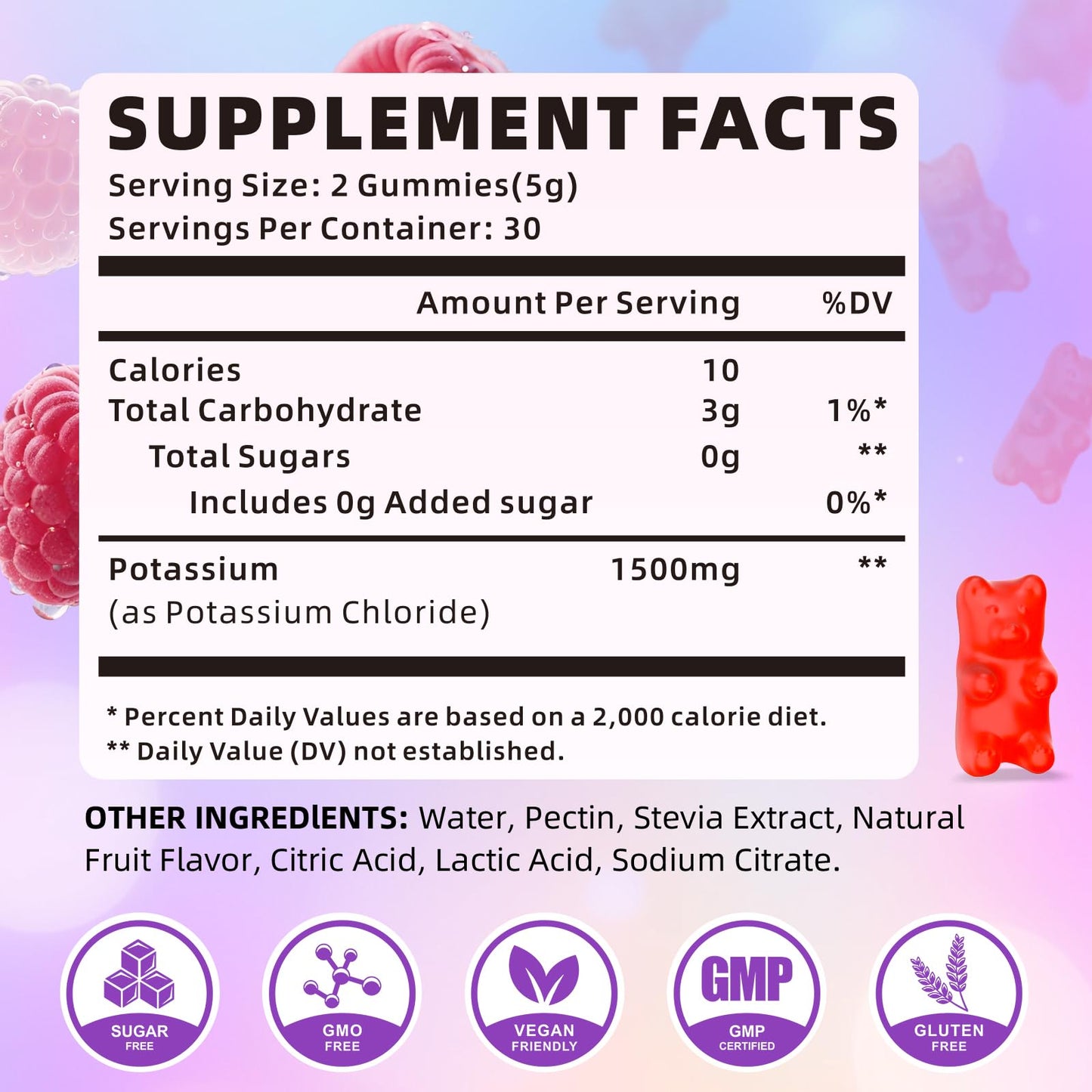 XIAAN Potassium Gummies 120 Count