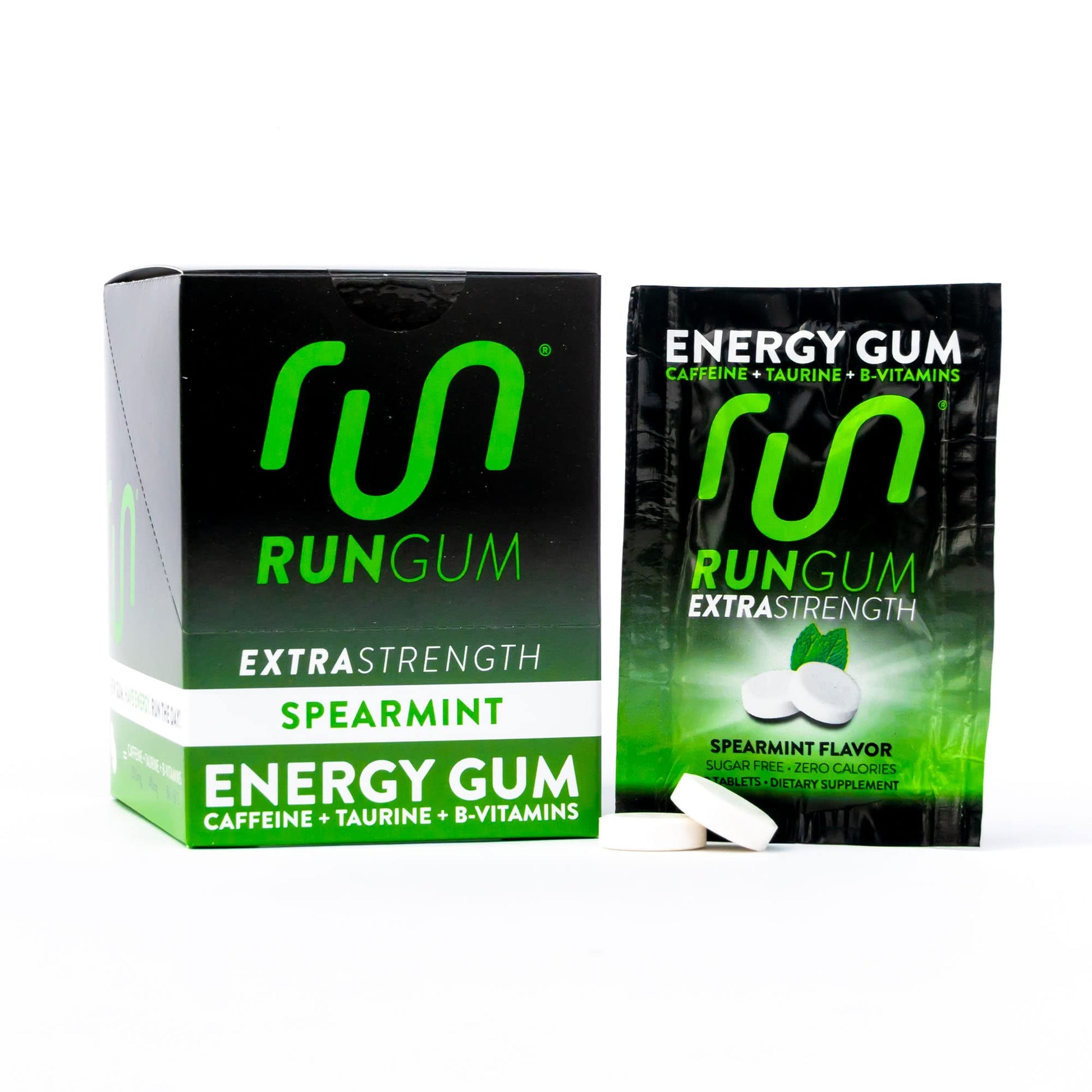 Run Gum Spearmint Chewable Gum 24 Pieces