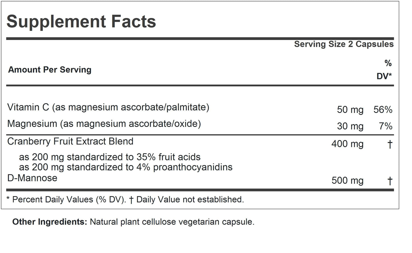 ANDREW LESSMAN Cranberry with D-Mannose Capsules, 360 Capsules