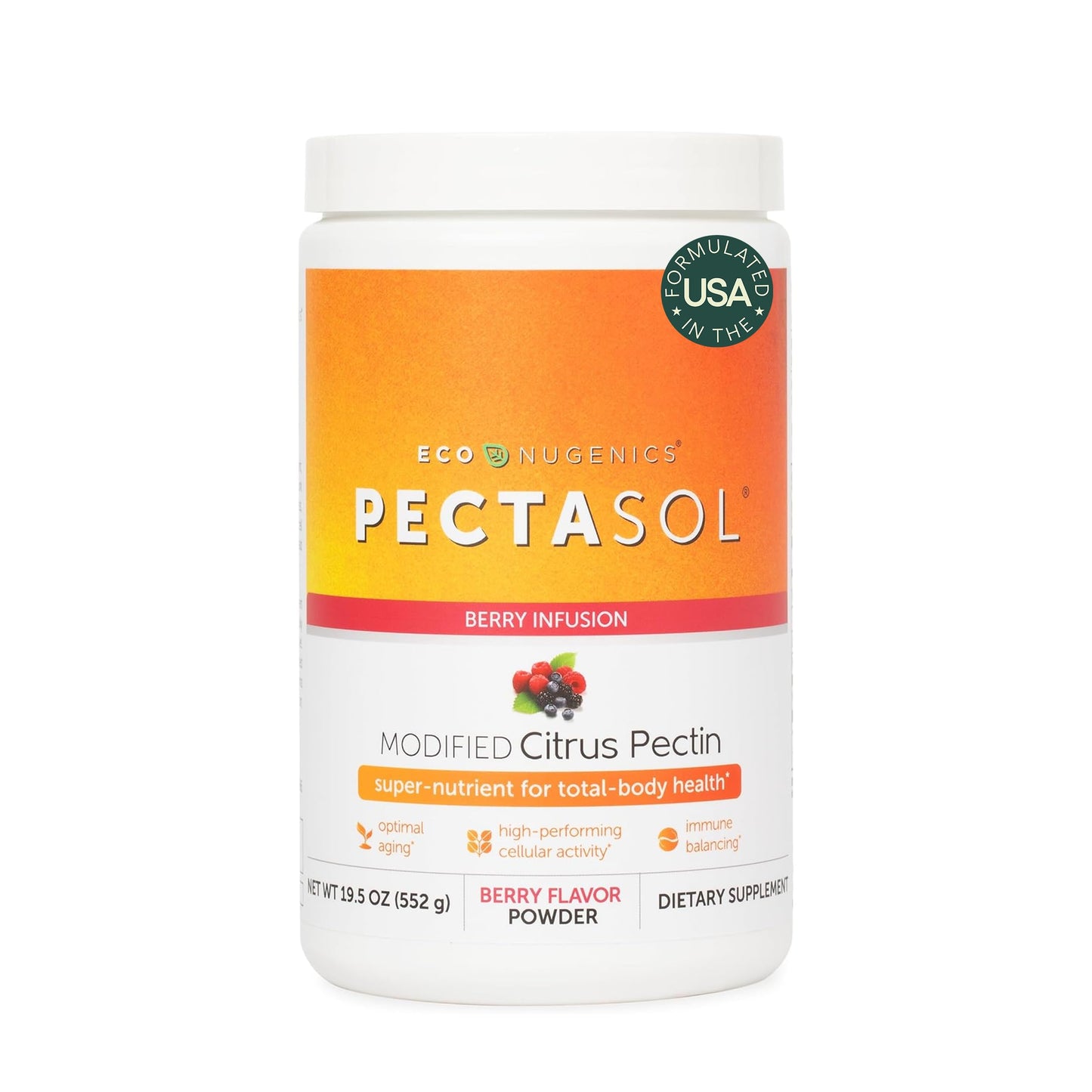 EcoNugenics PectaSol Modified Citrus Pectin Powder 19.5 oz