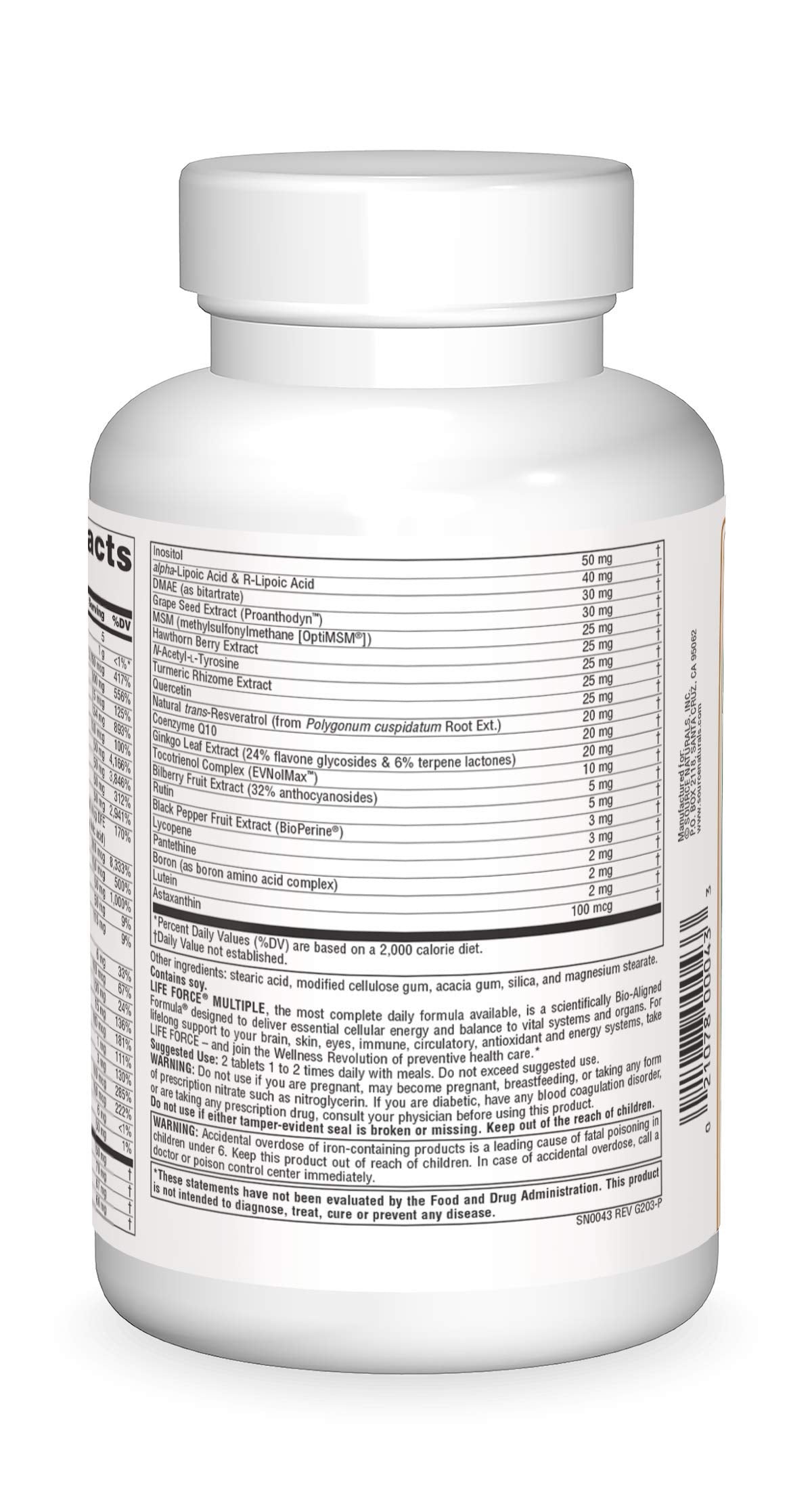 Source Naturals Life Force Multiple Energy Activator Tablet 180 Tablets