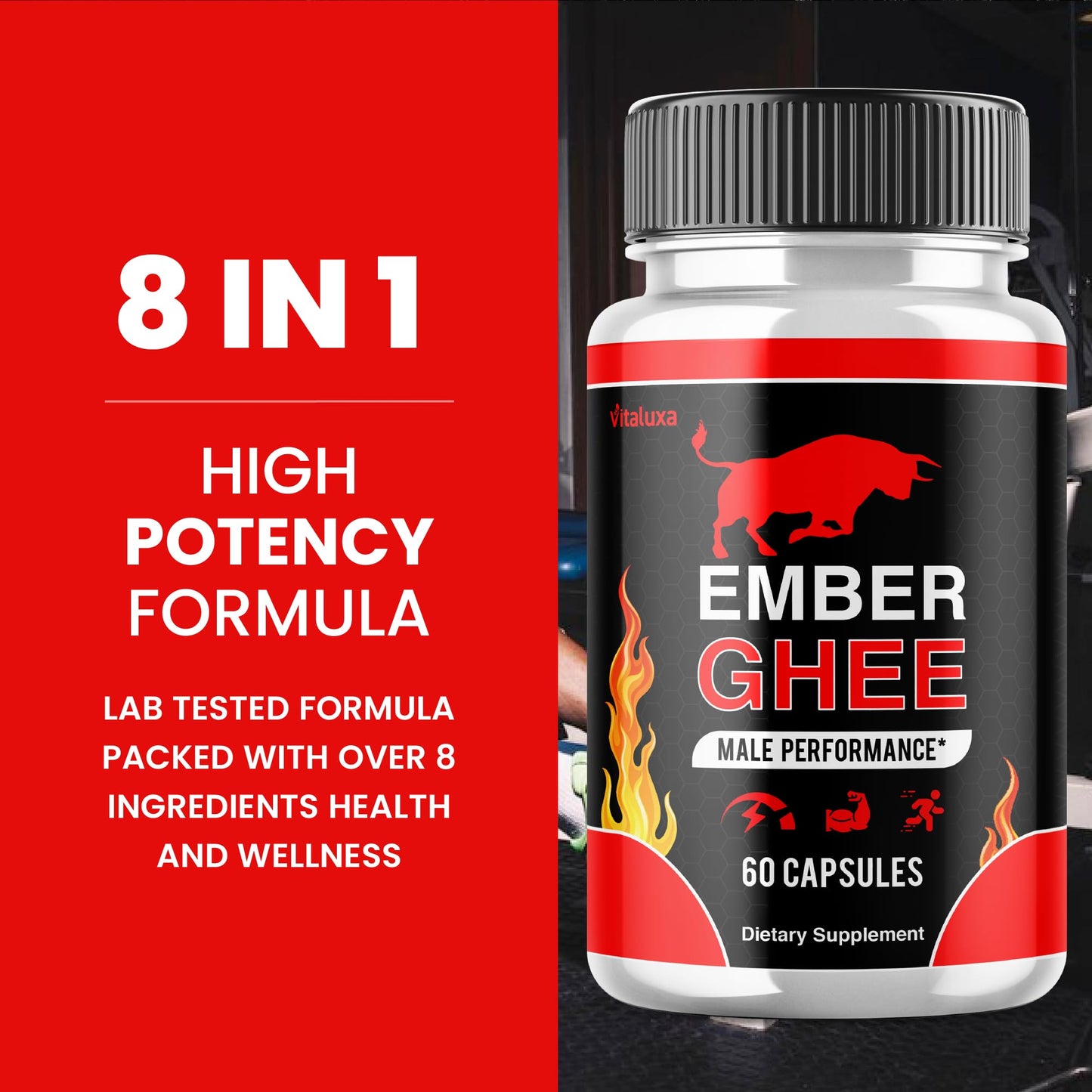 Vitaluxa Ember Ghee Capsules, 60 Count