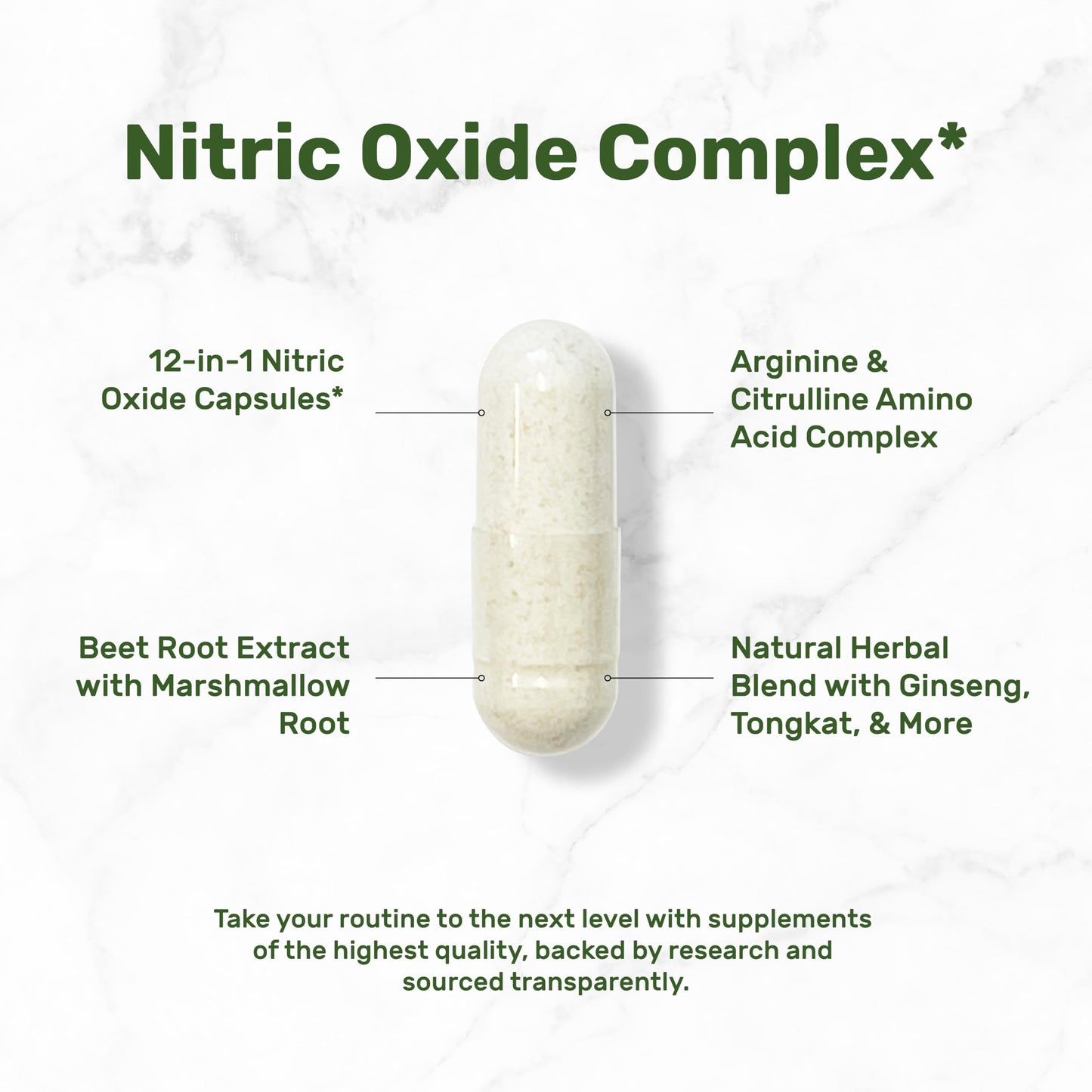 DEAL SUPPLEMENT Nitric Oxide Supplement 3,000mg Capsule, 300 Count