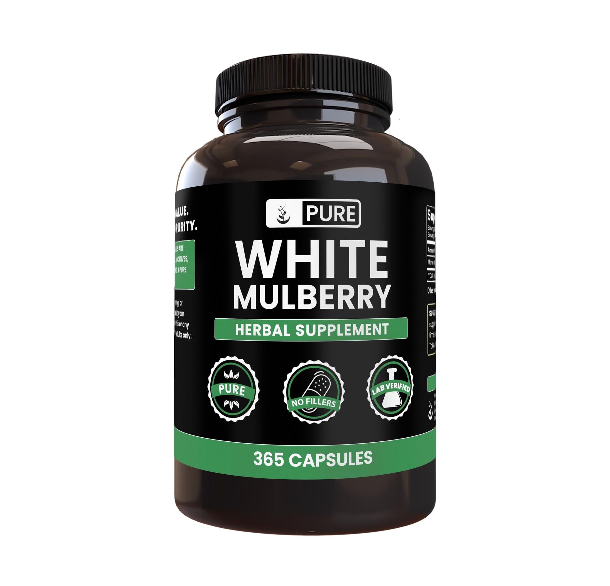 PURE ORIGINAL INGREDIENTS White Mulberry 365 Capsules