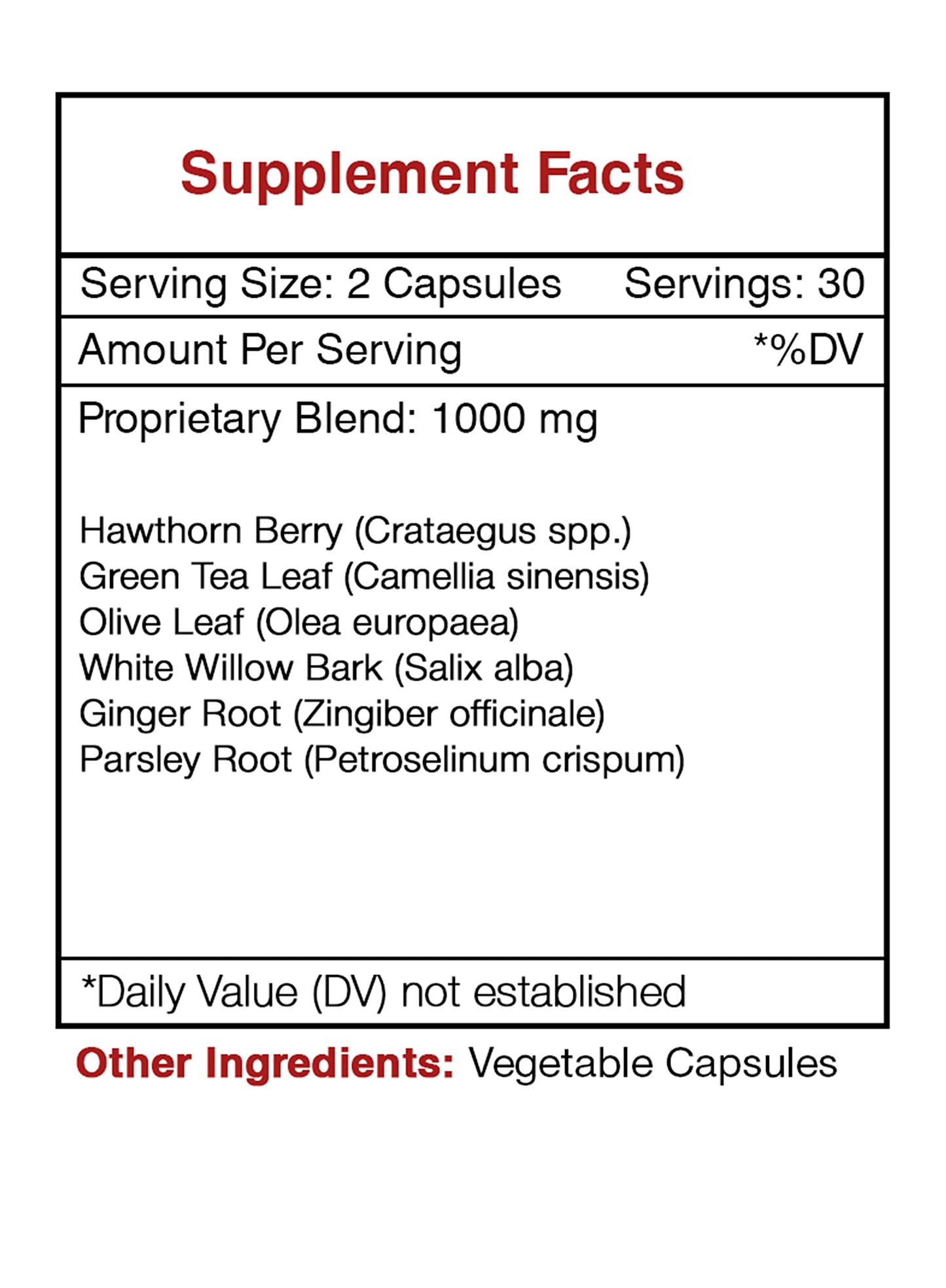 Secrets of the Tribe Cardio Secret Arterial Flow Formula Herbal Supplement Blend Capsules 60