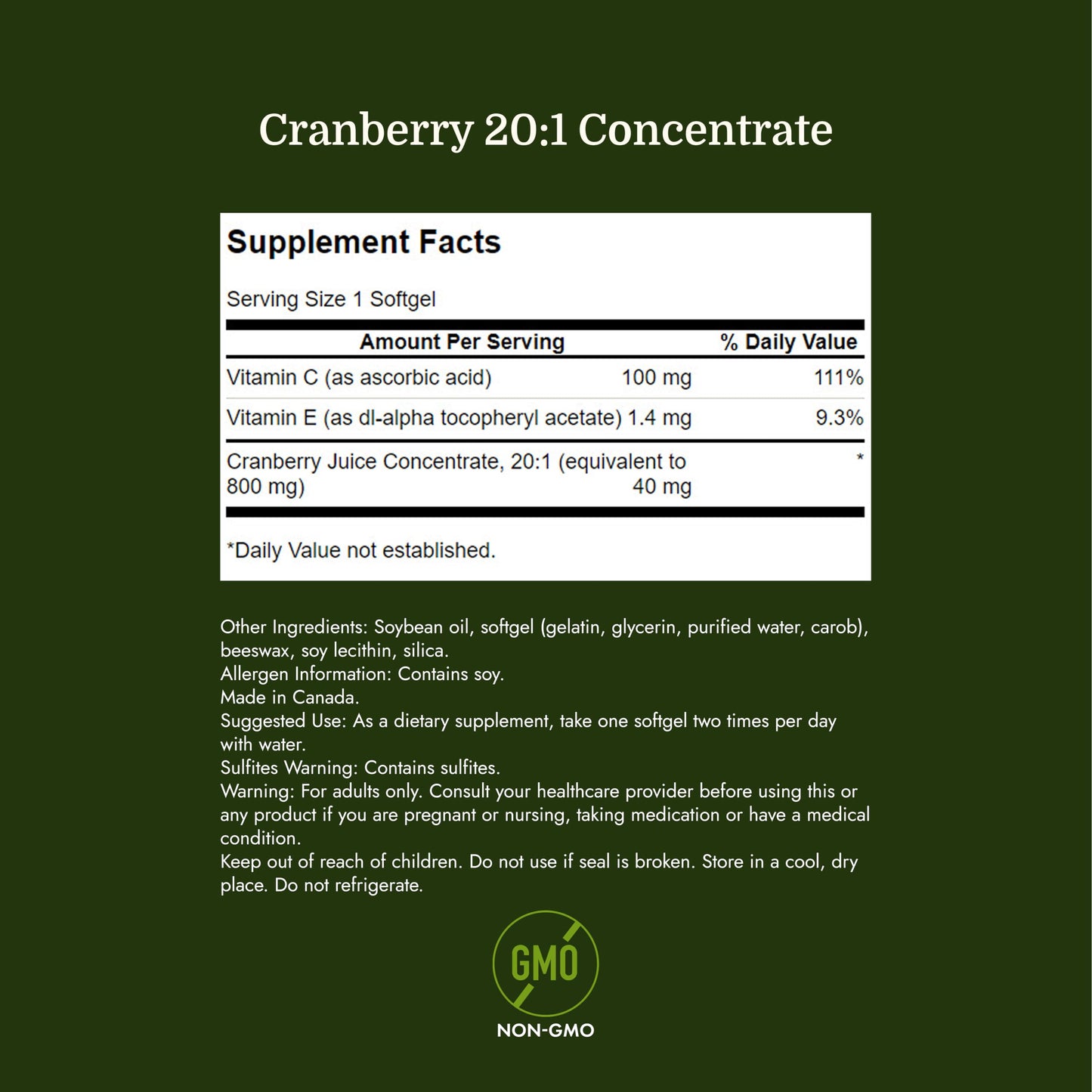Swanson Cranberry 20:1 Juice Concentrate Softgels, 180 Count