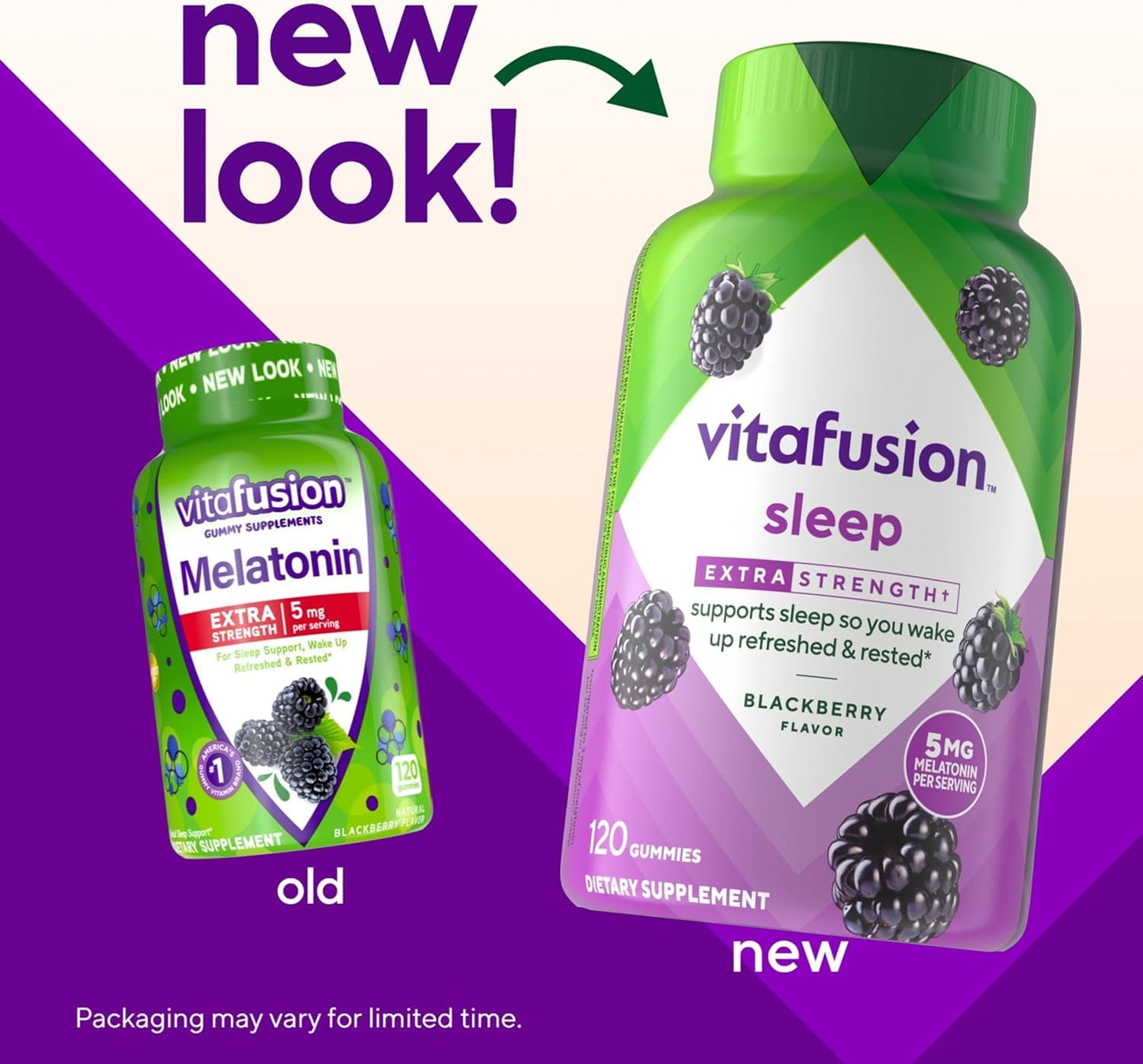 Vitafusion Extra Strength Melatonin BlackBerry Chewables 240 Count